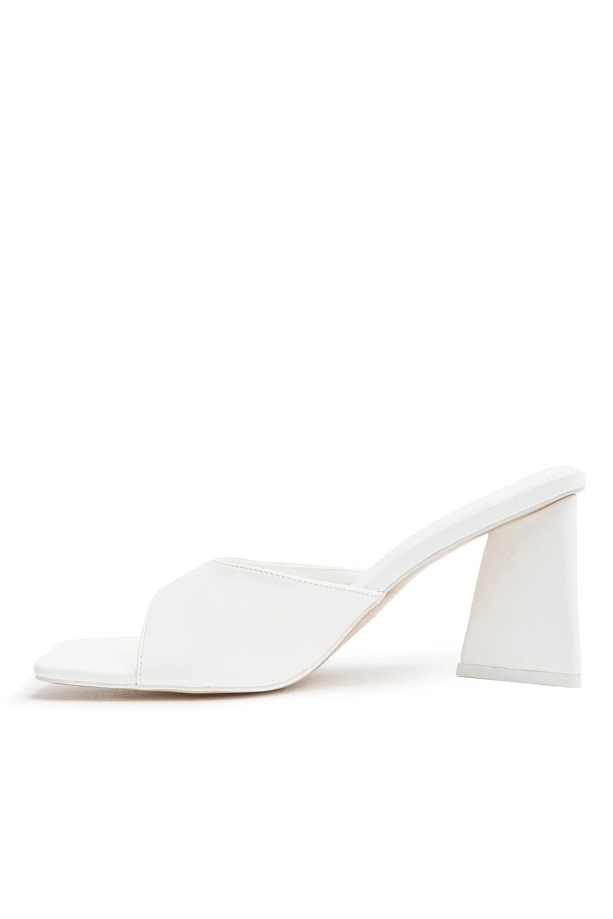 BiLLiNi Gracen Triangle Block Heel White
