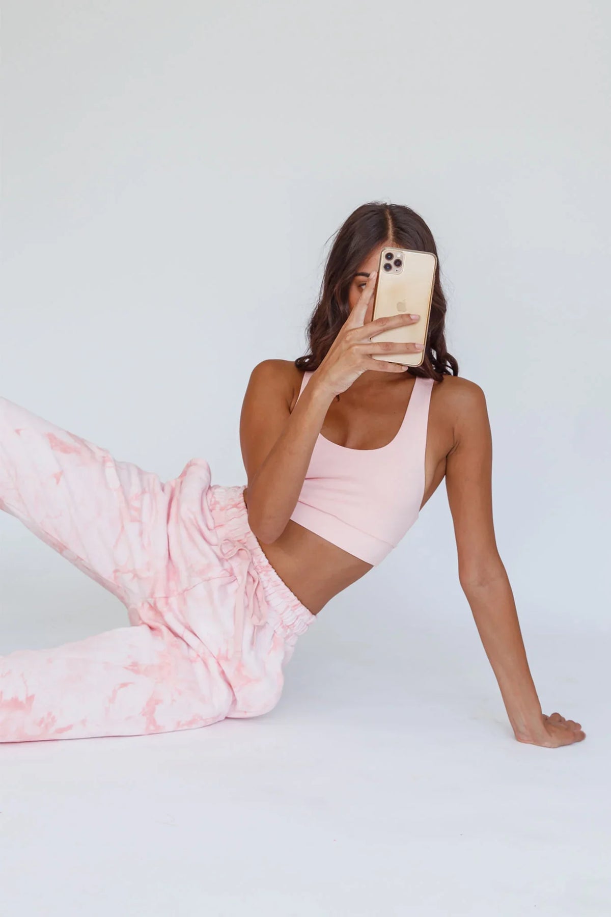 Serene Racerback Crop Top Pink