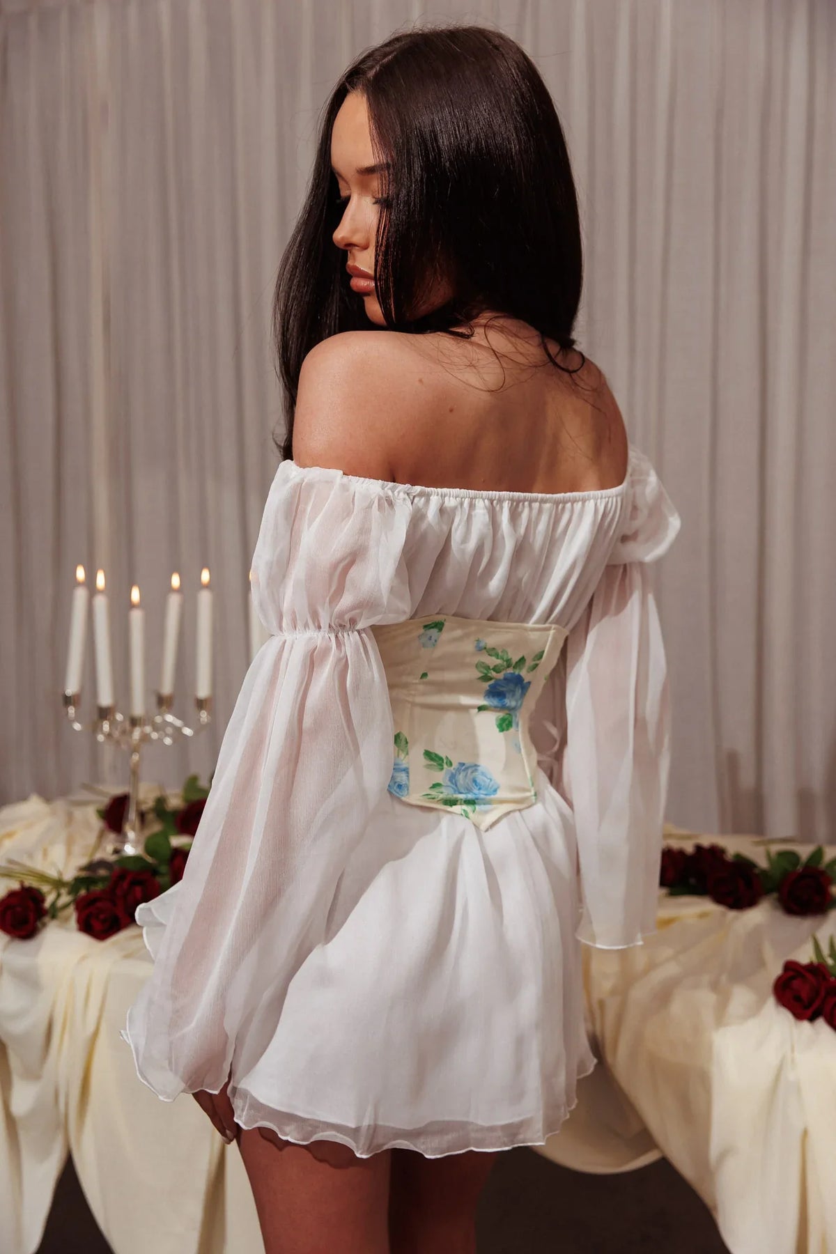 Renaissance Corset Mini Dress White