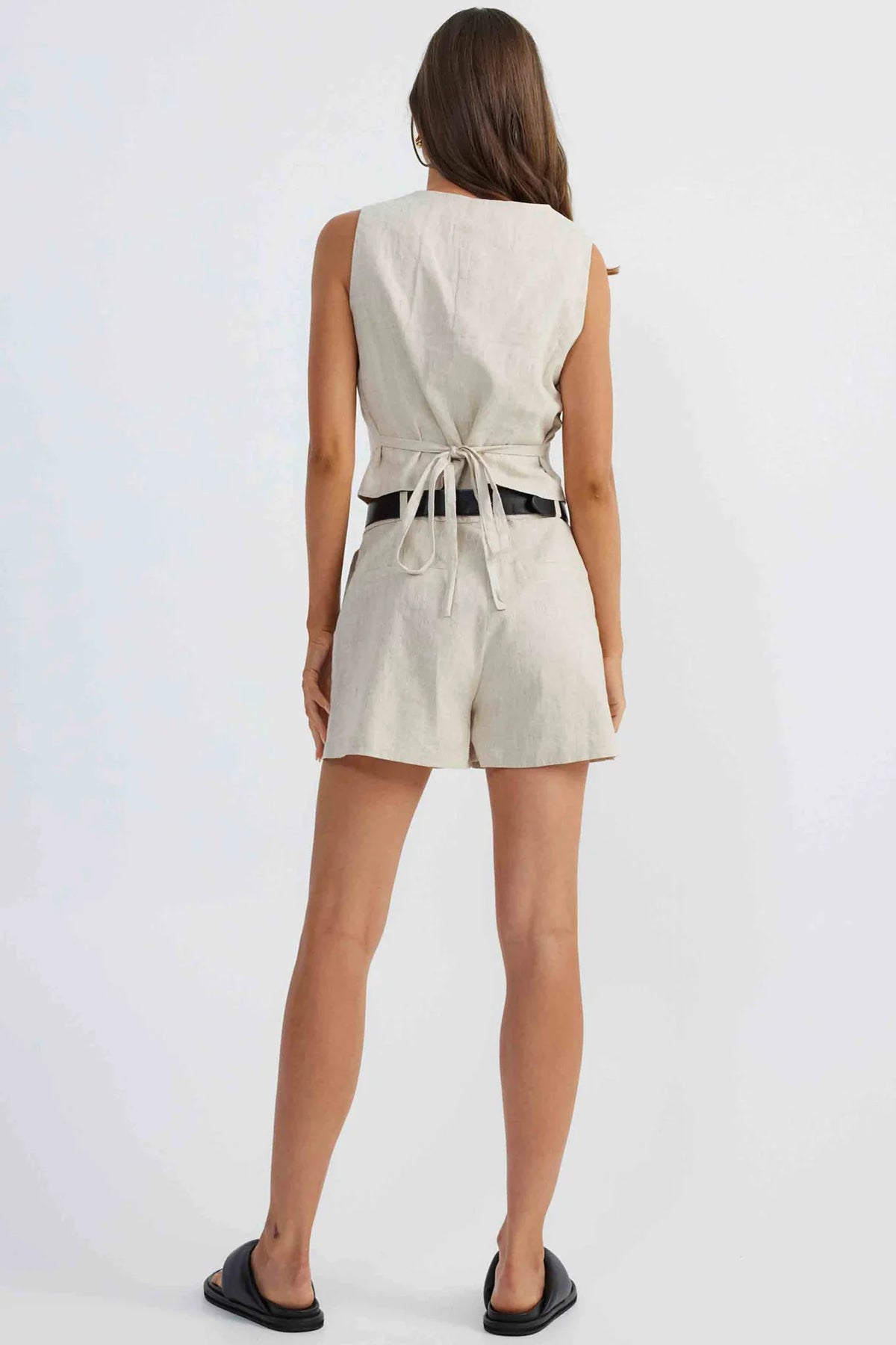 SNDYS Allegra Linen Vest Natural