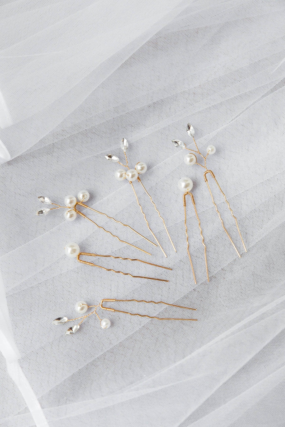 Presley Pearl Hair Pins Gold