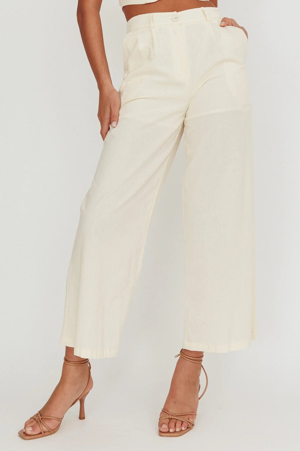 Breathless Wide Leg Pant Oat