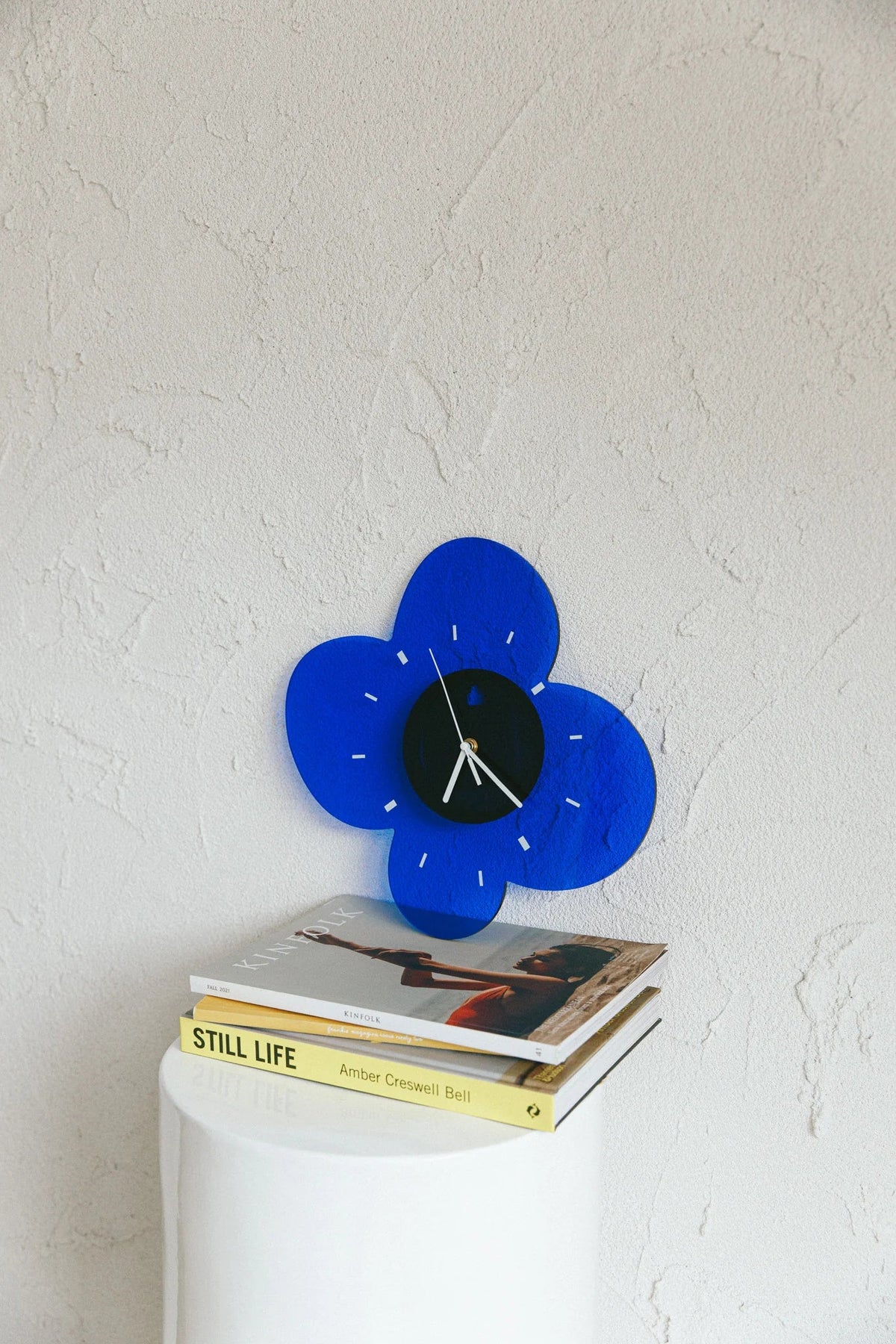 Rico Acrylic Flower Wall Clock Klien Blue