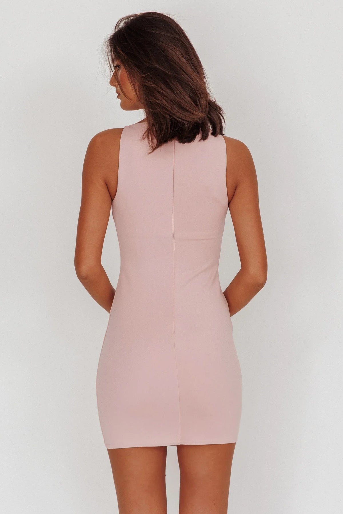 Chella Sleeveless Mini Dress Dusty Pink