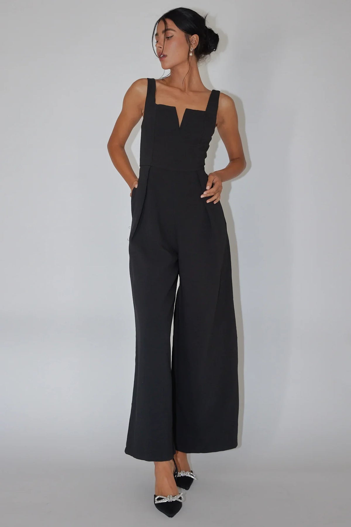 Colleen Side Pocket Jumpsuit Black