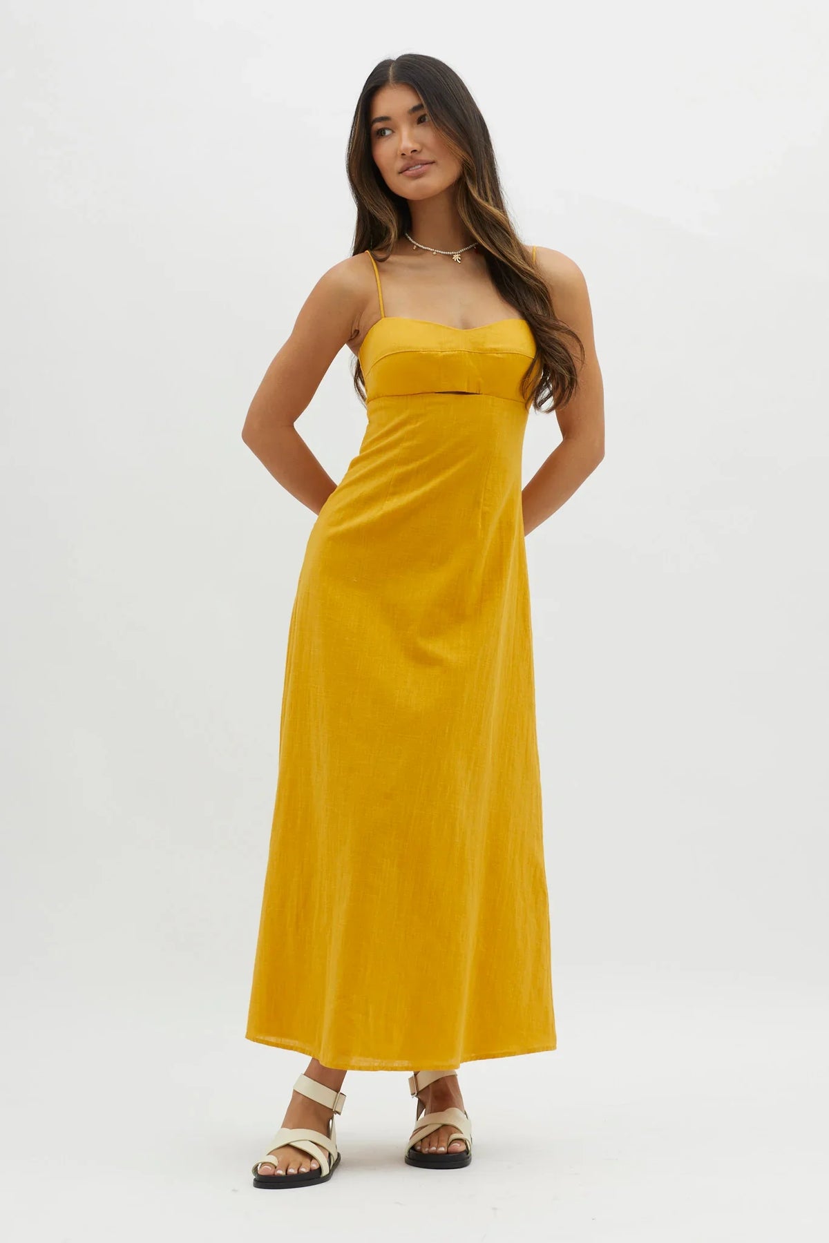 Be Yourself Keyhole Bust Maxi Dress Sun