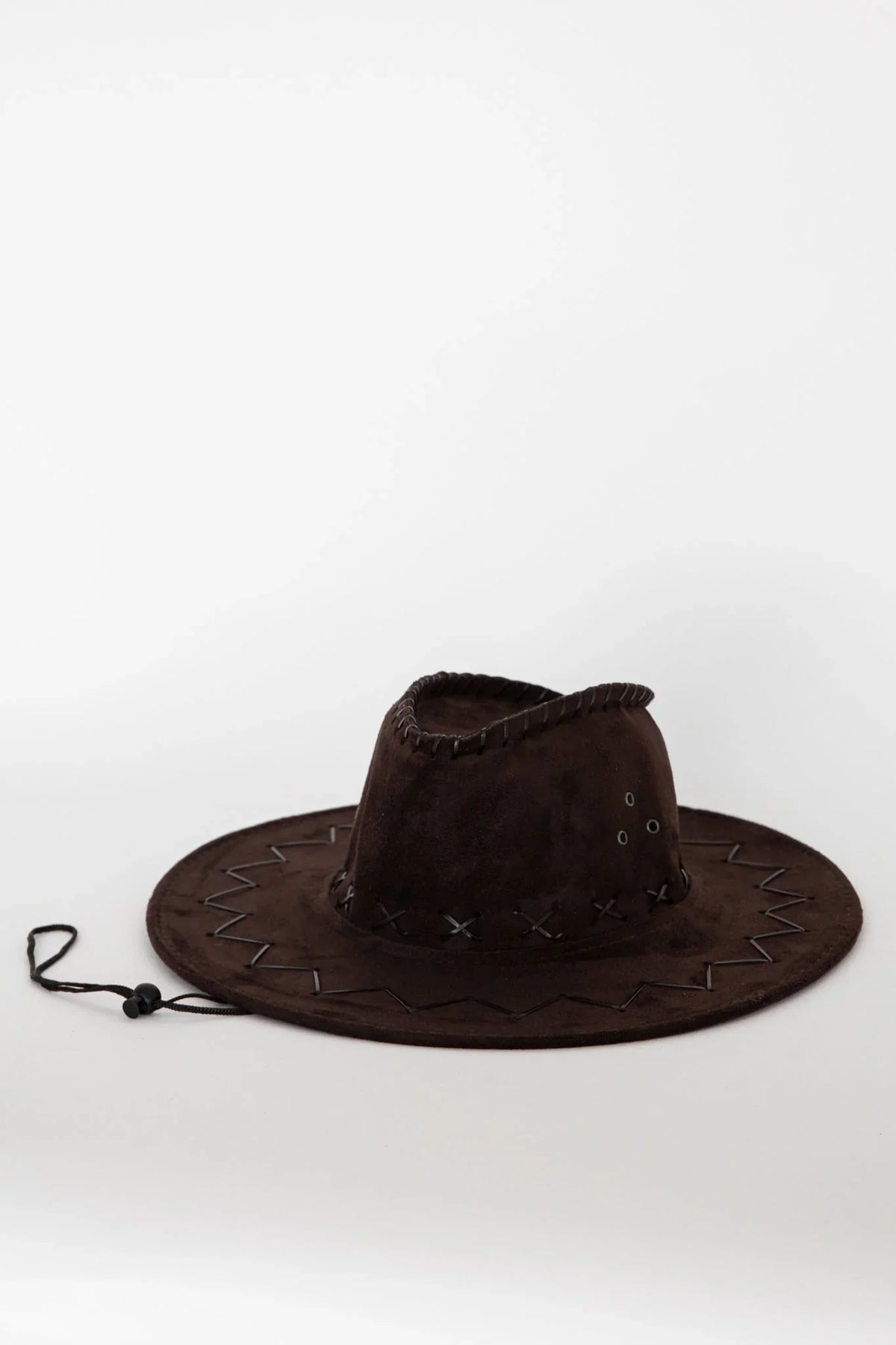 Indi Blanket Stitch Cowboy Hat Brown