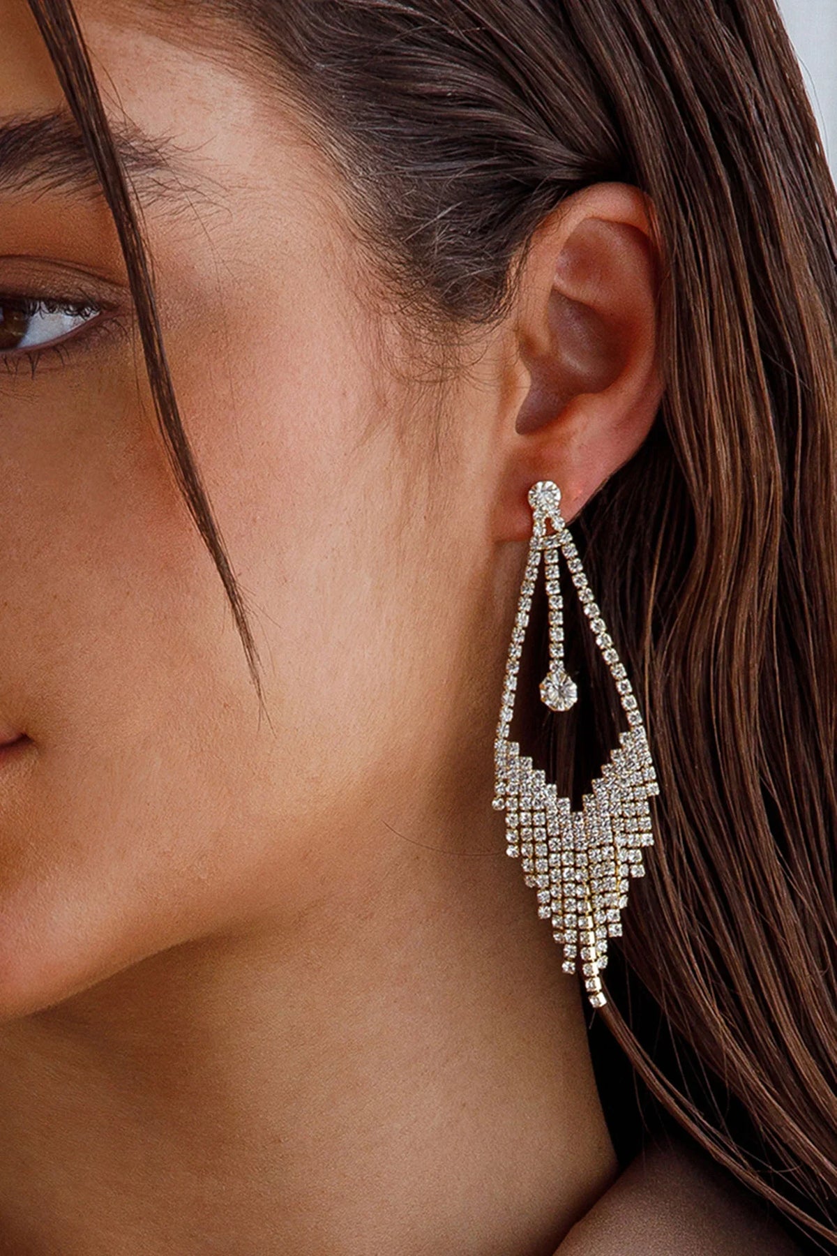 Victoria Diamante Tassel Earrings Gold
