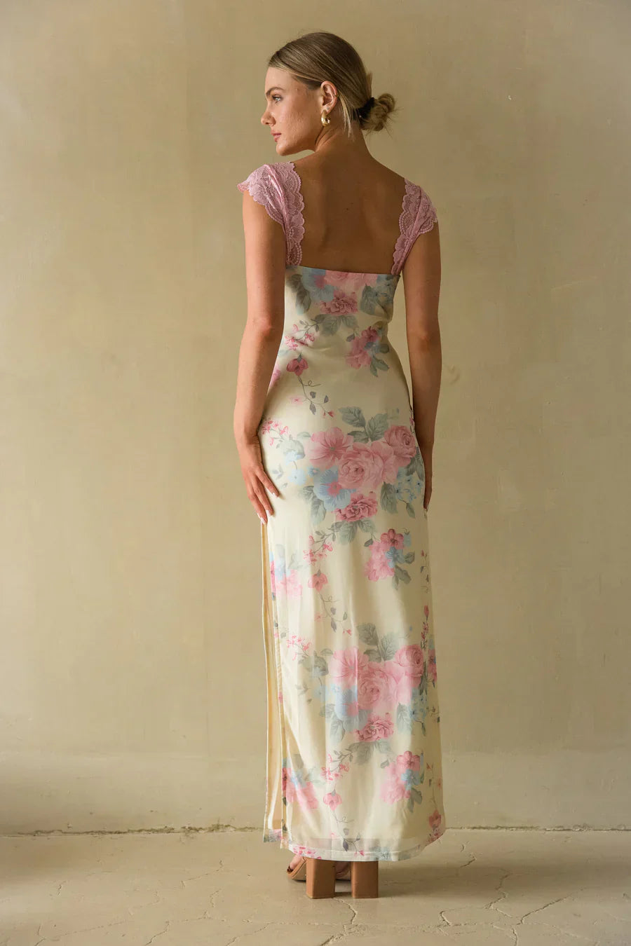 Mimi Floral Mesh Maxi Dress