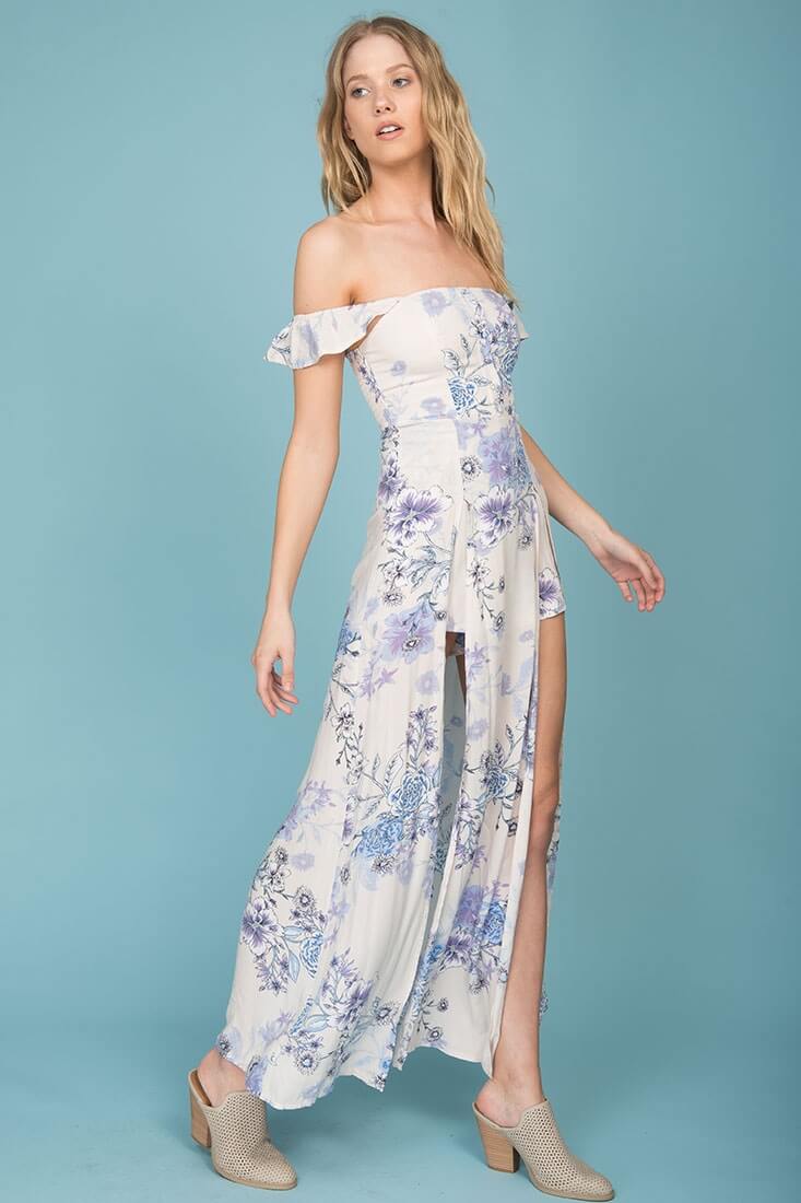 Laylah Maxi Romper Purple