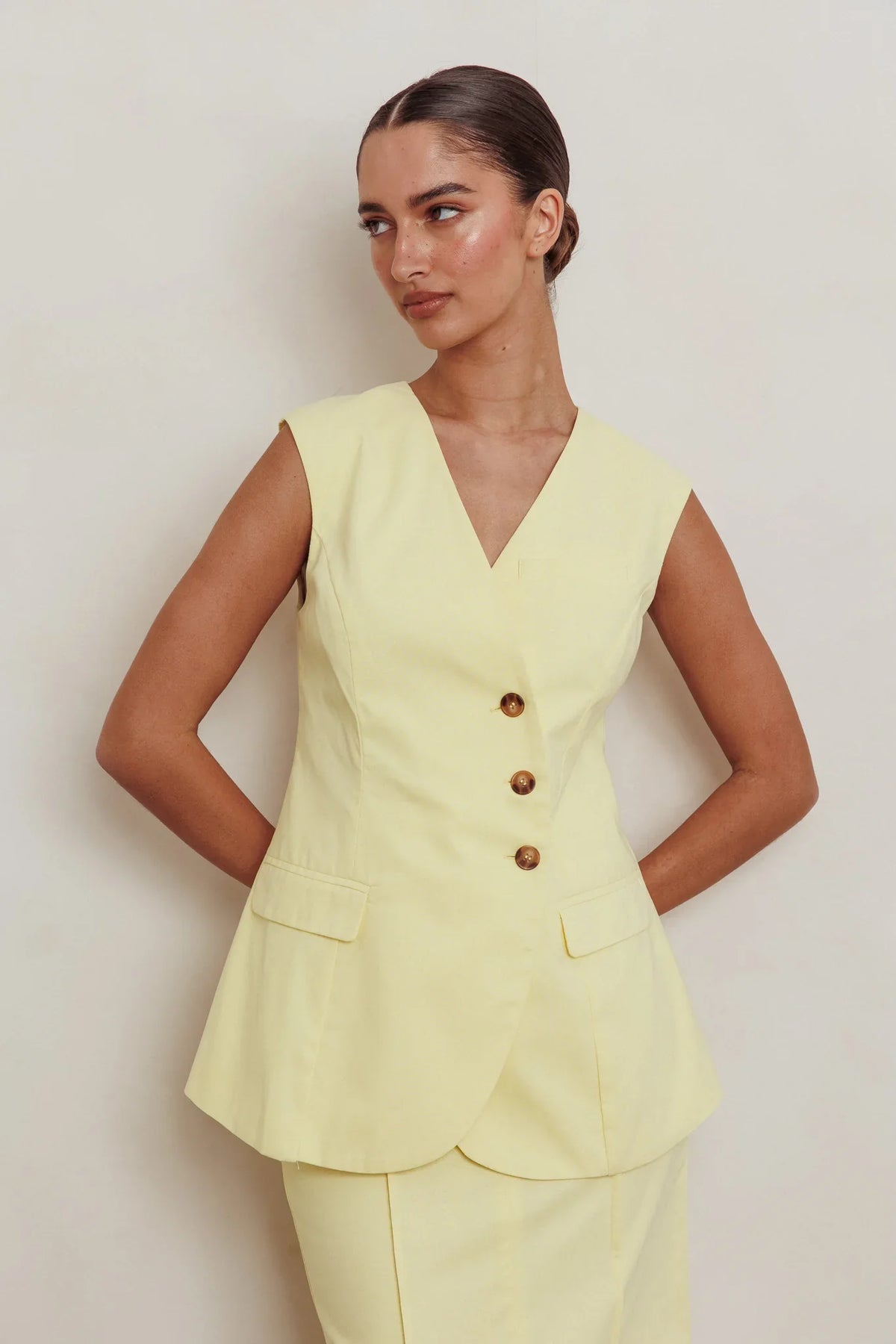 Sweet Treat Sleeveless Top Lemon