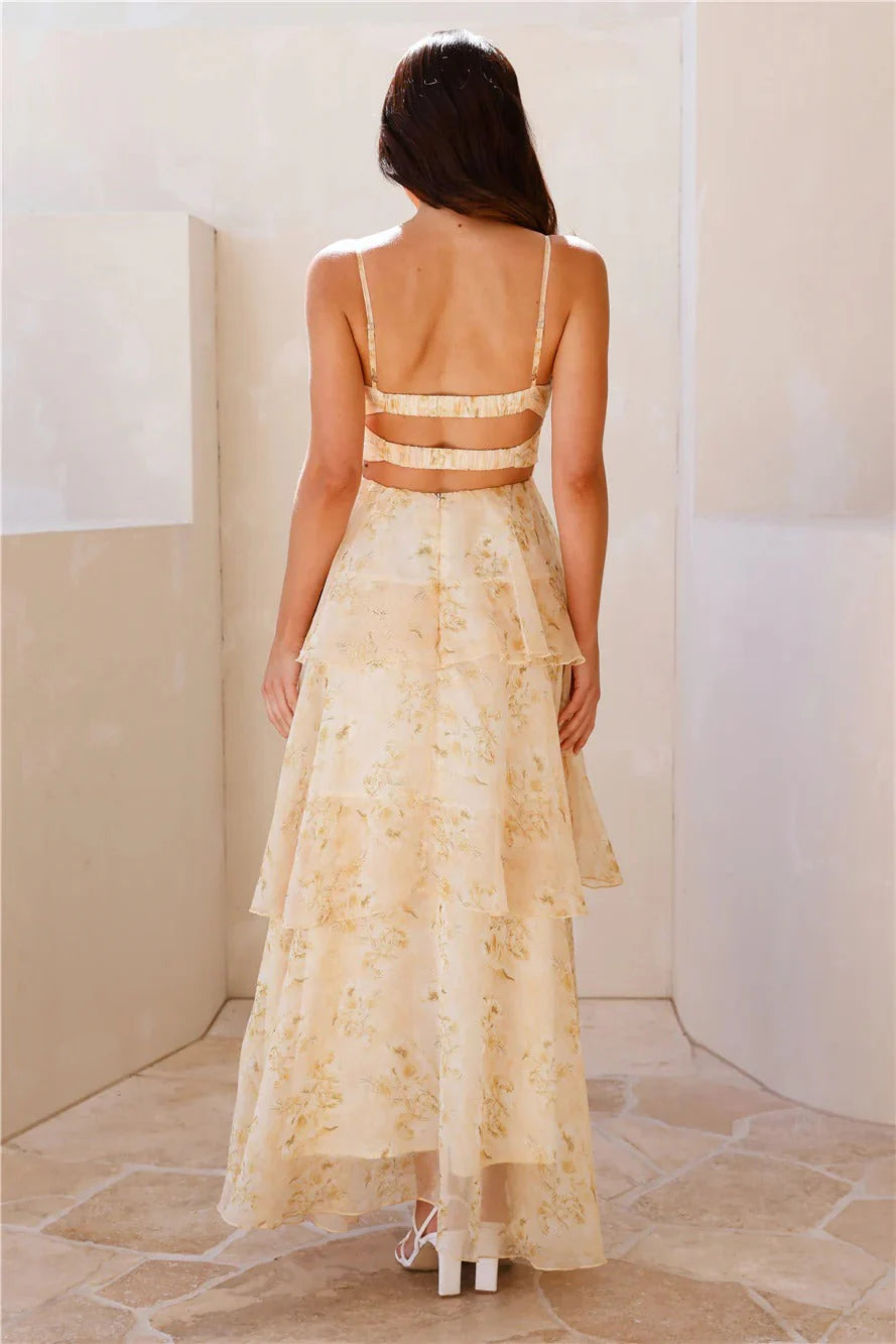 Sun Shining Through Maxi Dress Yellow
