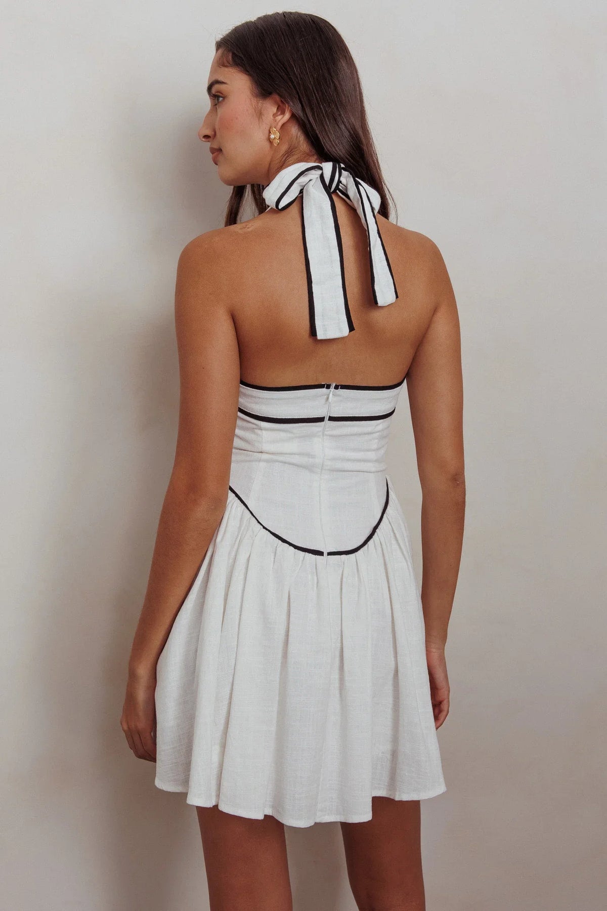 Rune Halterneck Mini Dress White