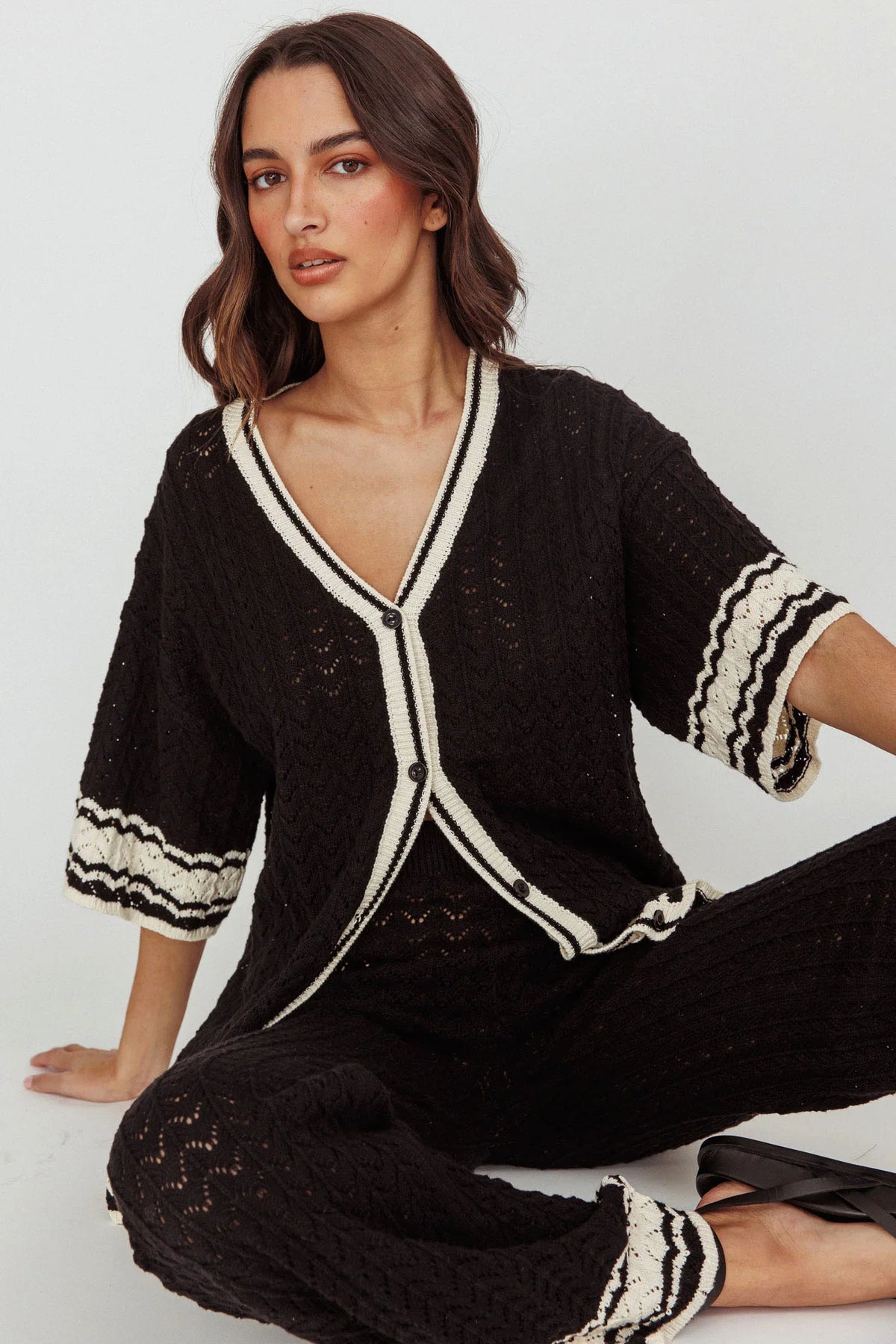 Rhodes Cotton Relaxed Knit Shirt Black