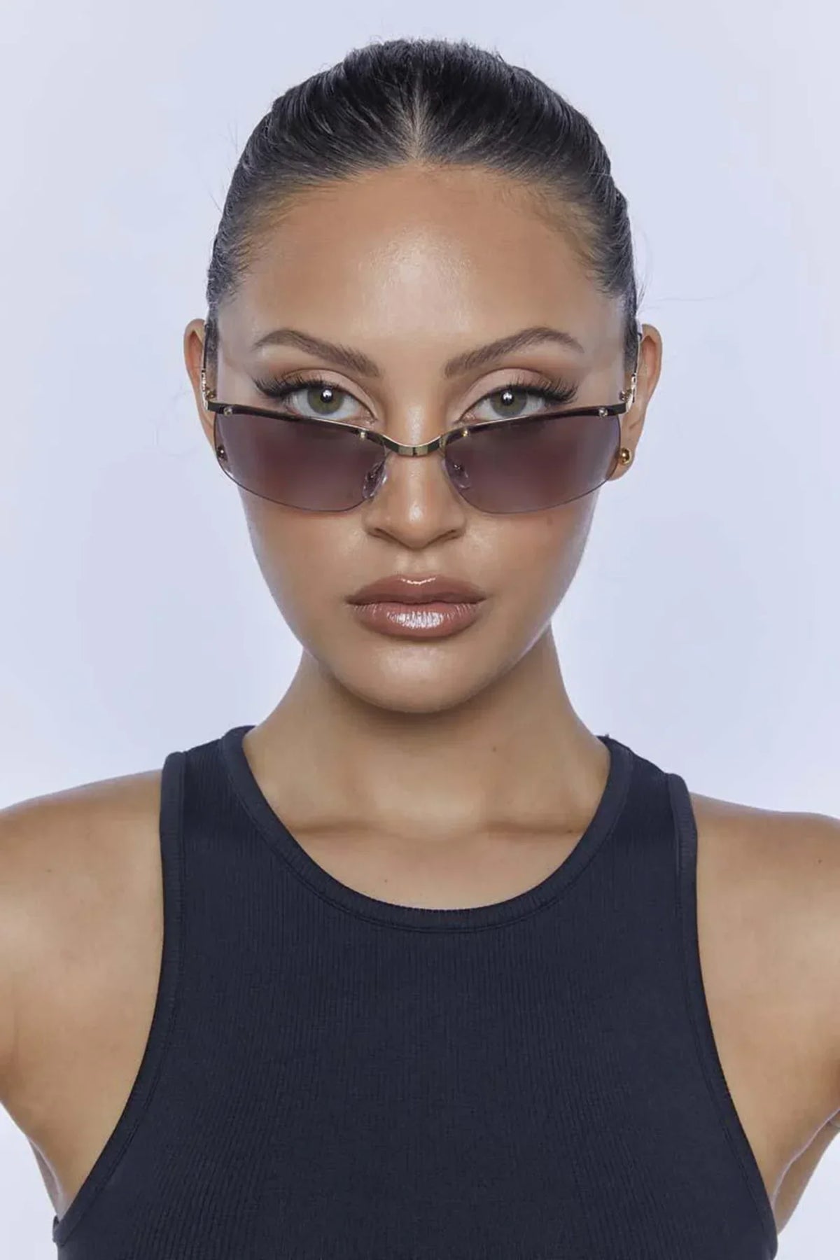 Peta And Jain Metal Mono Lens Sunglasses Gold