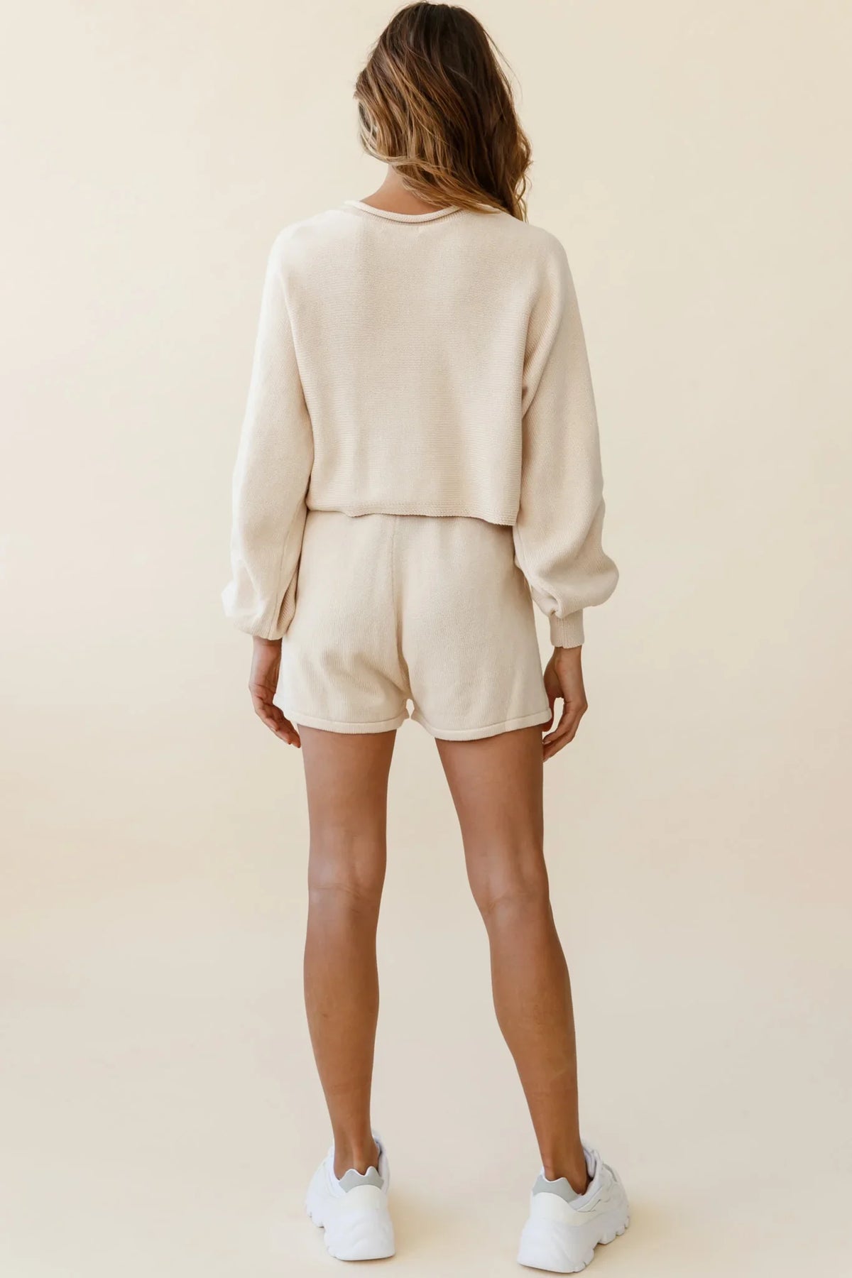 Easy Breezy Drawstring Waist Shorts Beige