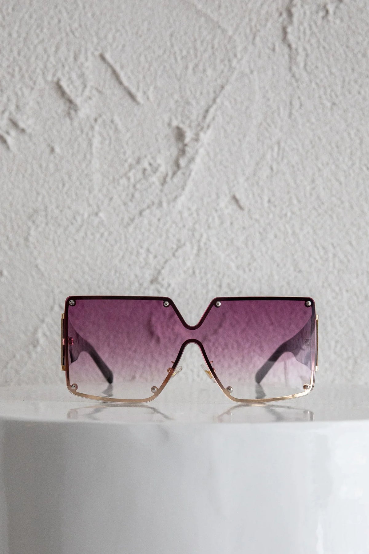 Fiery Square Frame Sunglasses Red