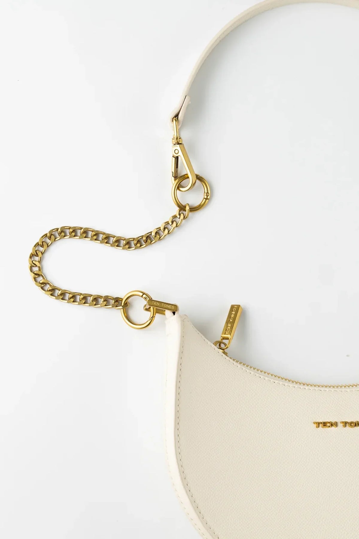 TEN TONES Grayson Moon Bag White