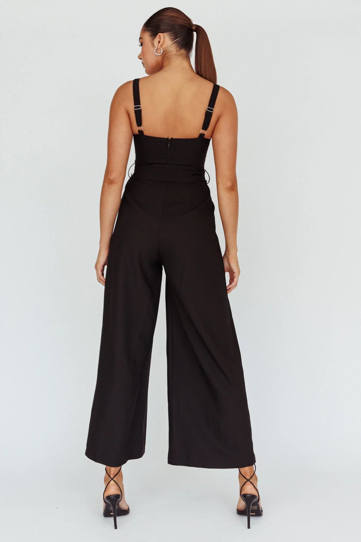 Colleen Waist Tie Jumpsuit Black