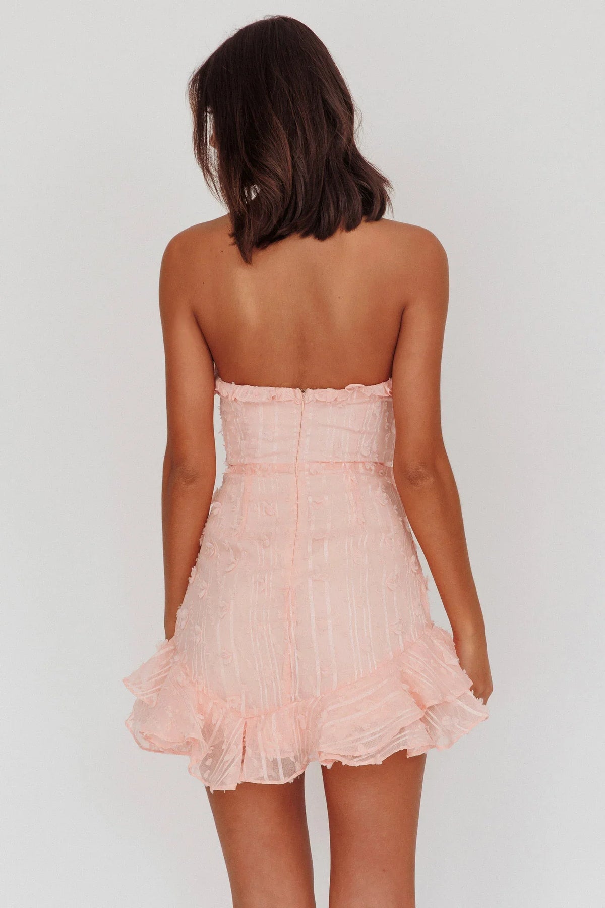 Cece Embellished Bandeau Dress Blush