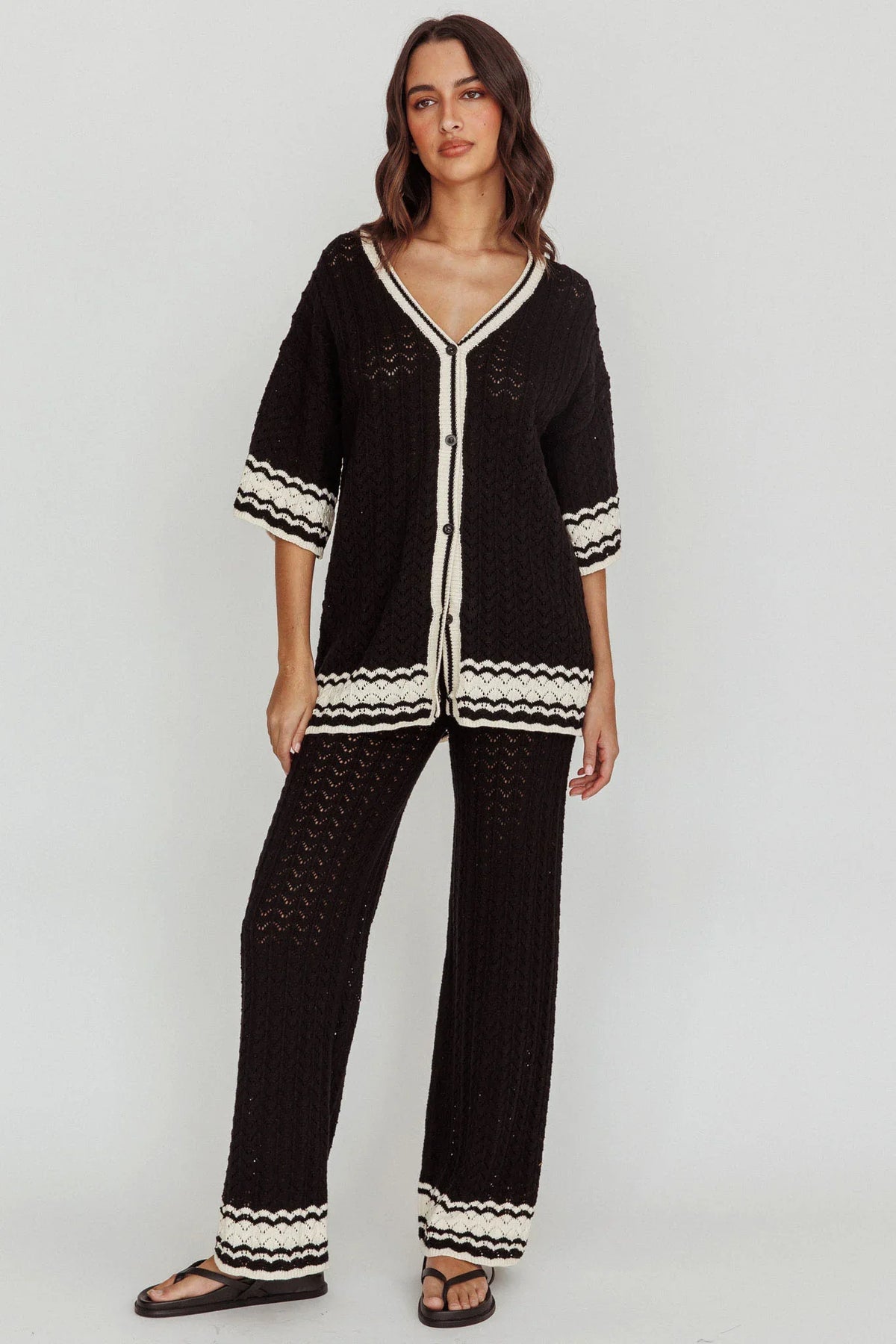 Rhodes Cotton Relaxed Knit Shirt Black