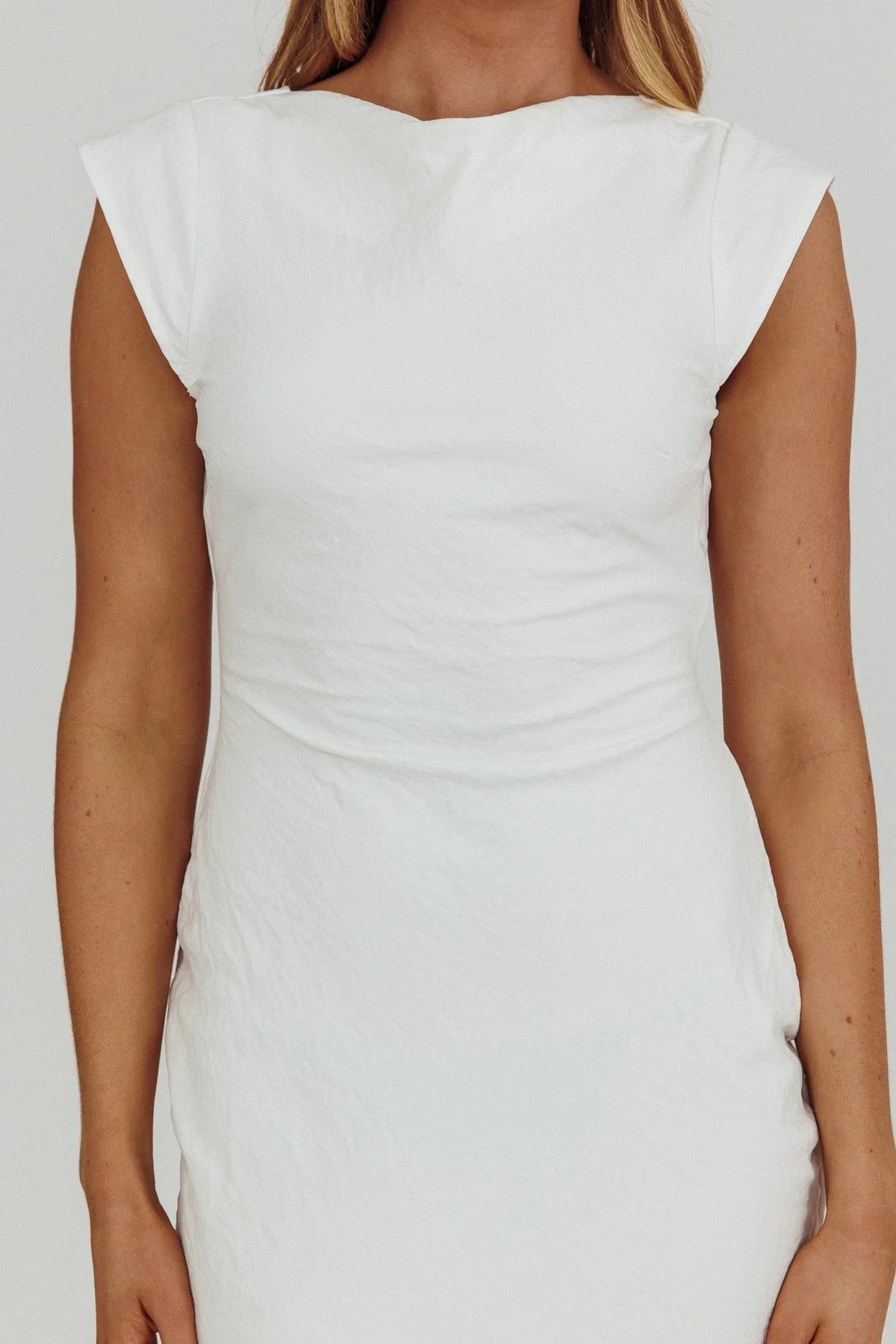 Maysa Cowl Back Maxi Dress Off White