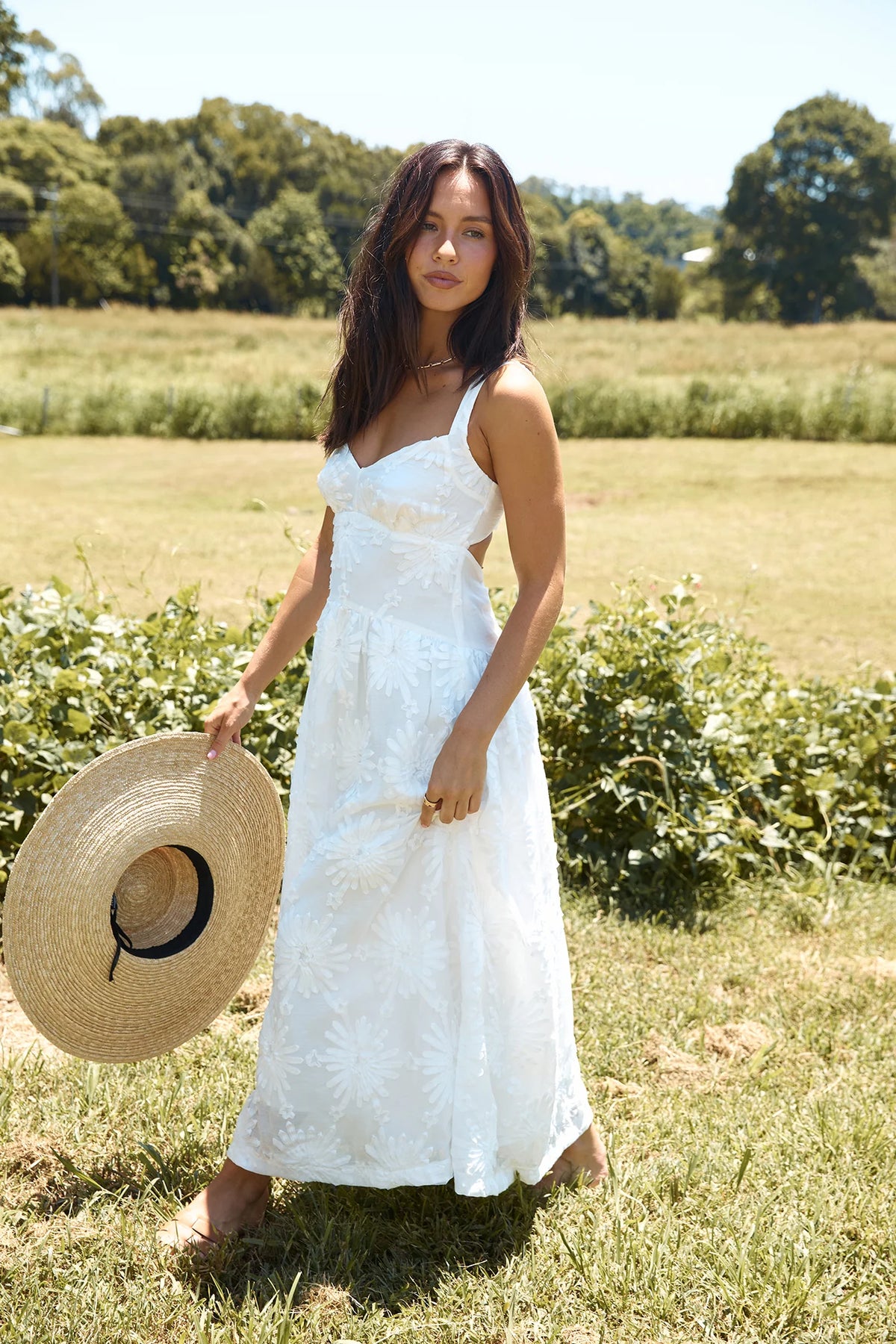 Porcelain Princess Maxi Dress White