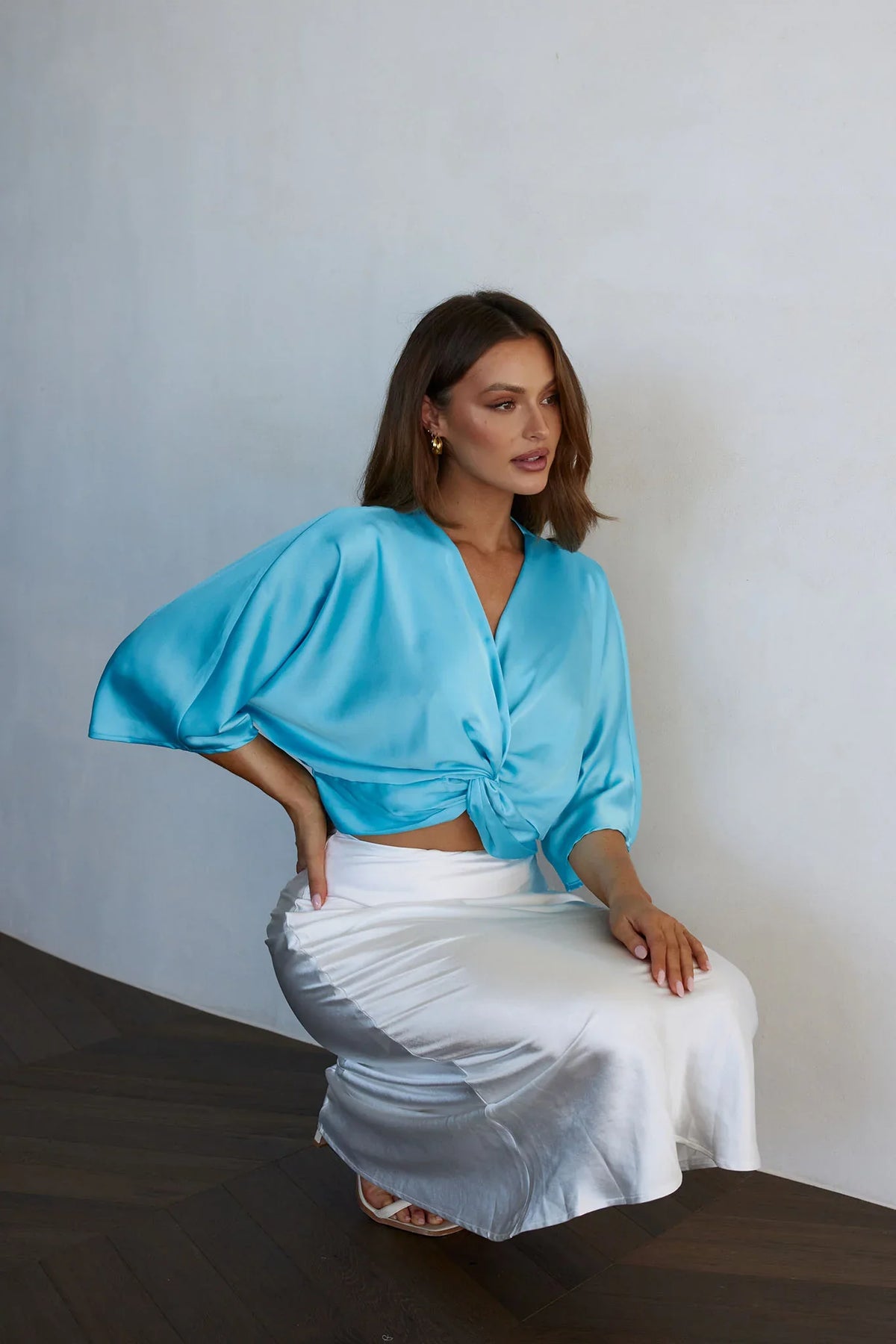 Casablanca Twist Top Neon Blue