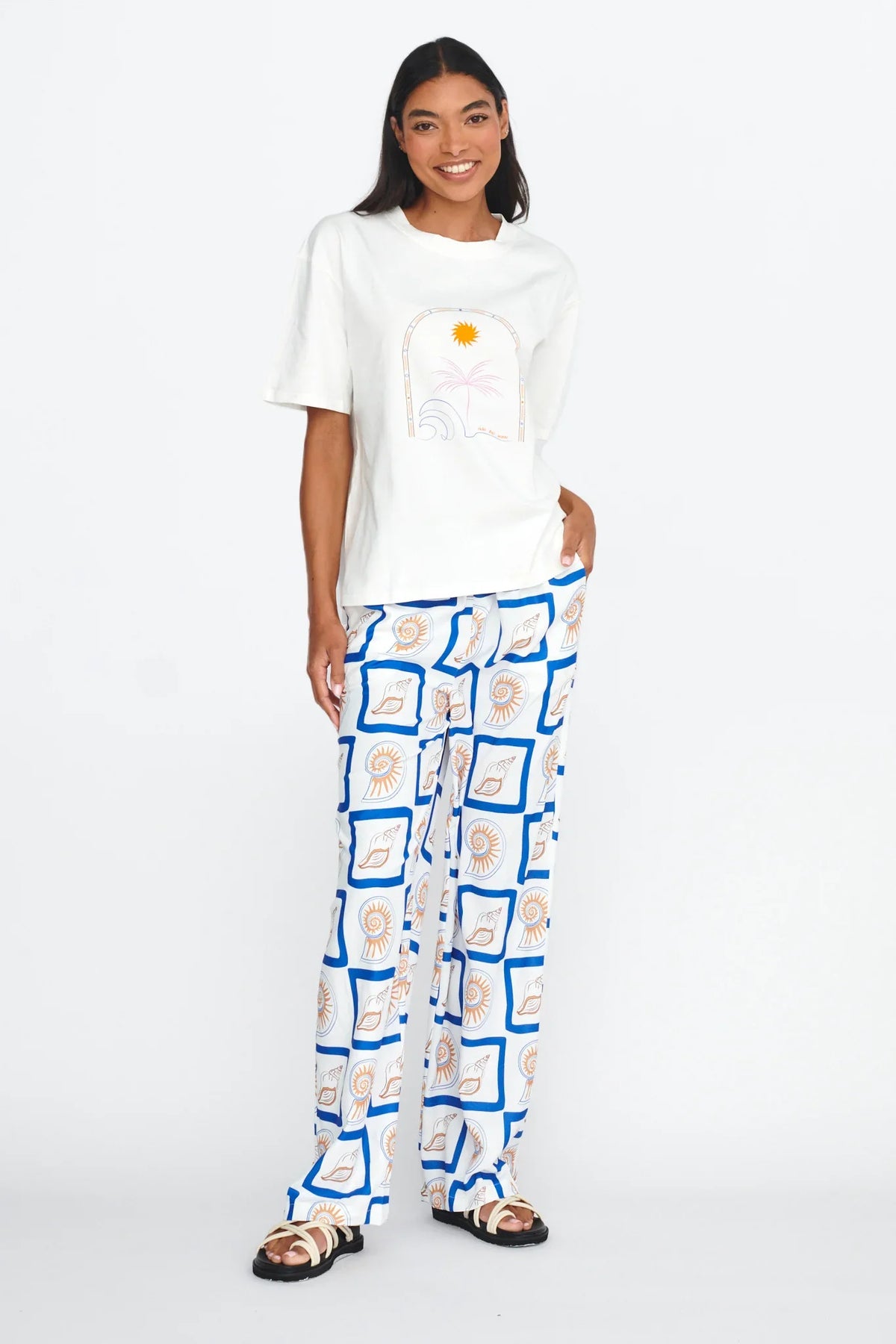 LOST IN LUNAR Ride The Wave Tee White