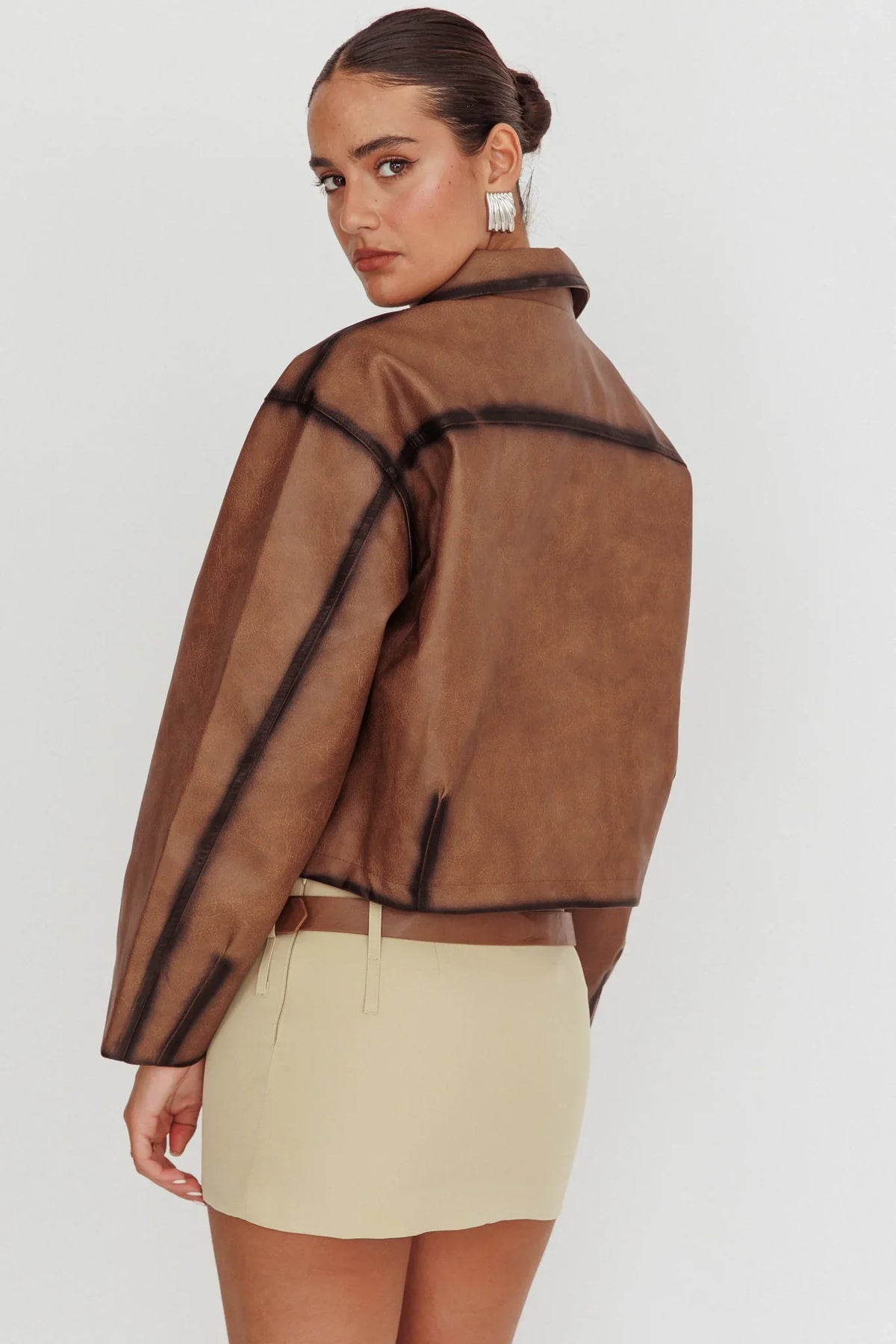 December Front Pocket Jacket Brown