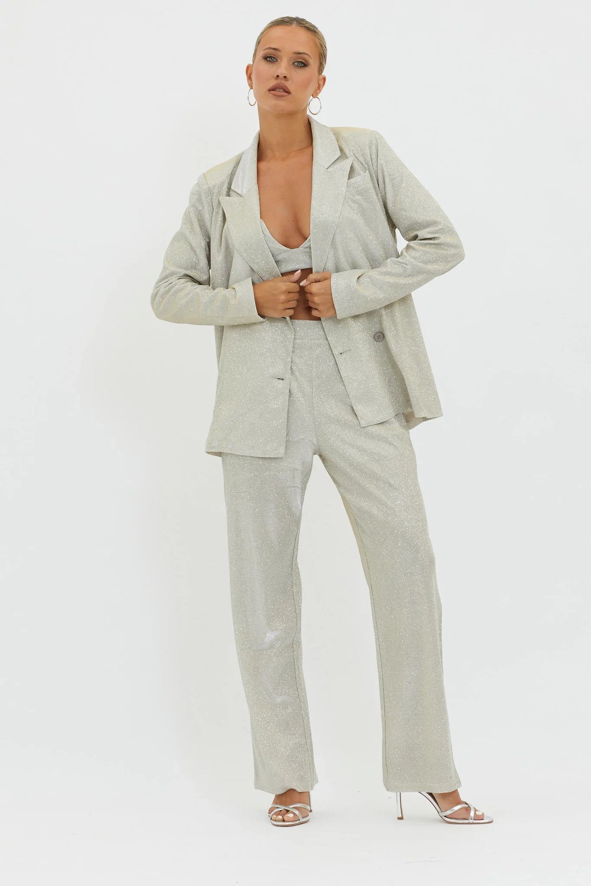 Joyeux Notch Lapel Jacket Champagne