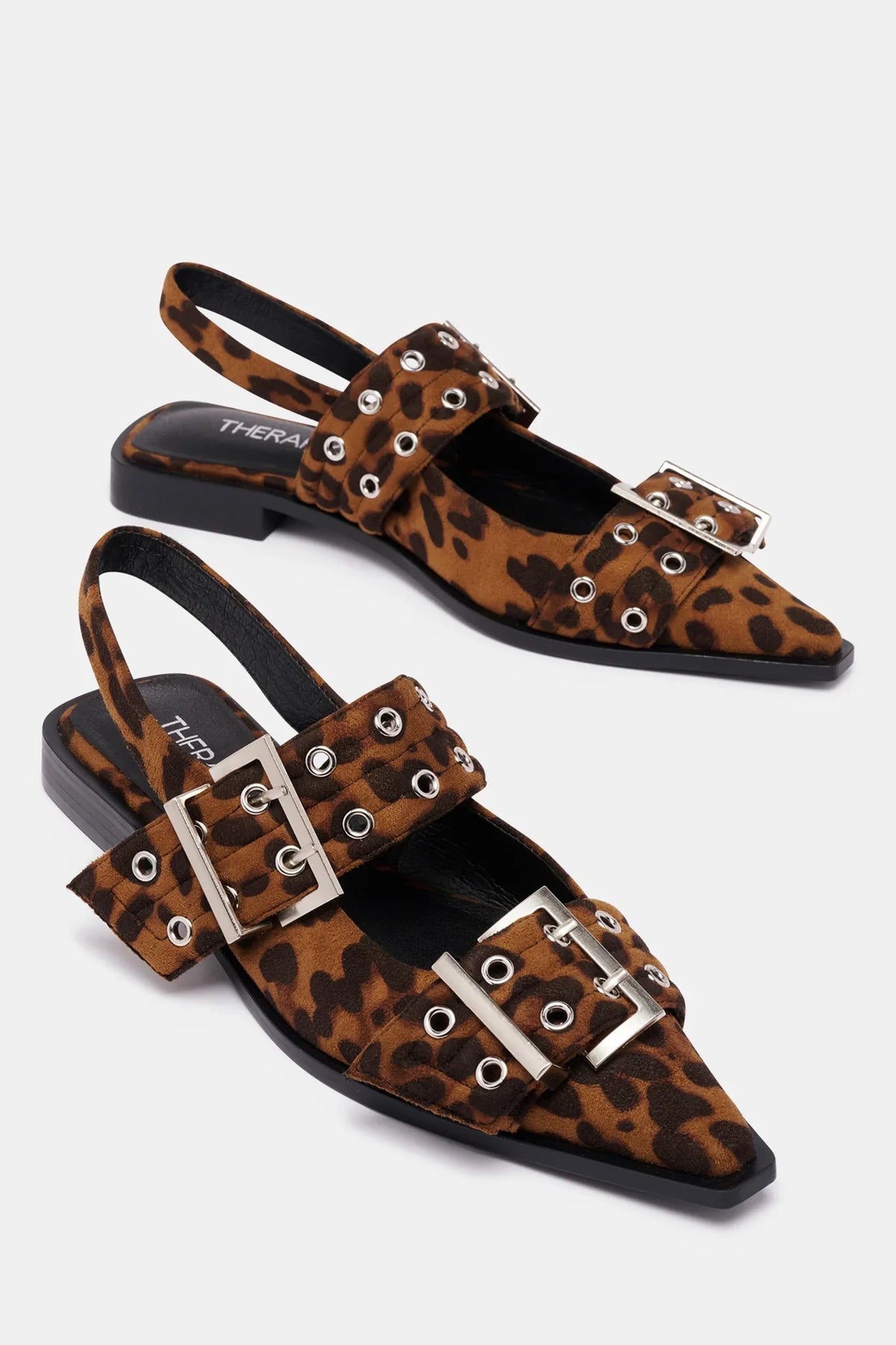 THERAPY Matilda Pointed Flat Leopard Patent