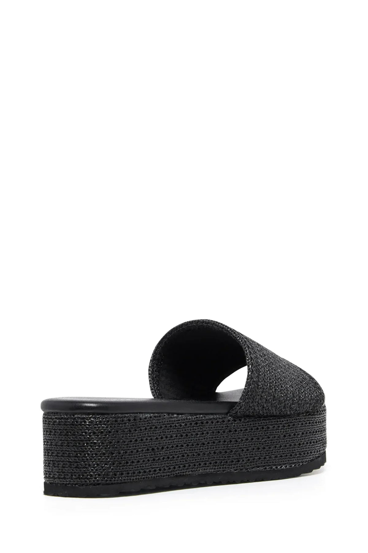 THERAPY Avery Flatform Sandal Raffia Black
