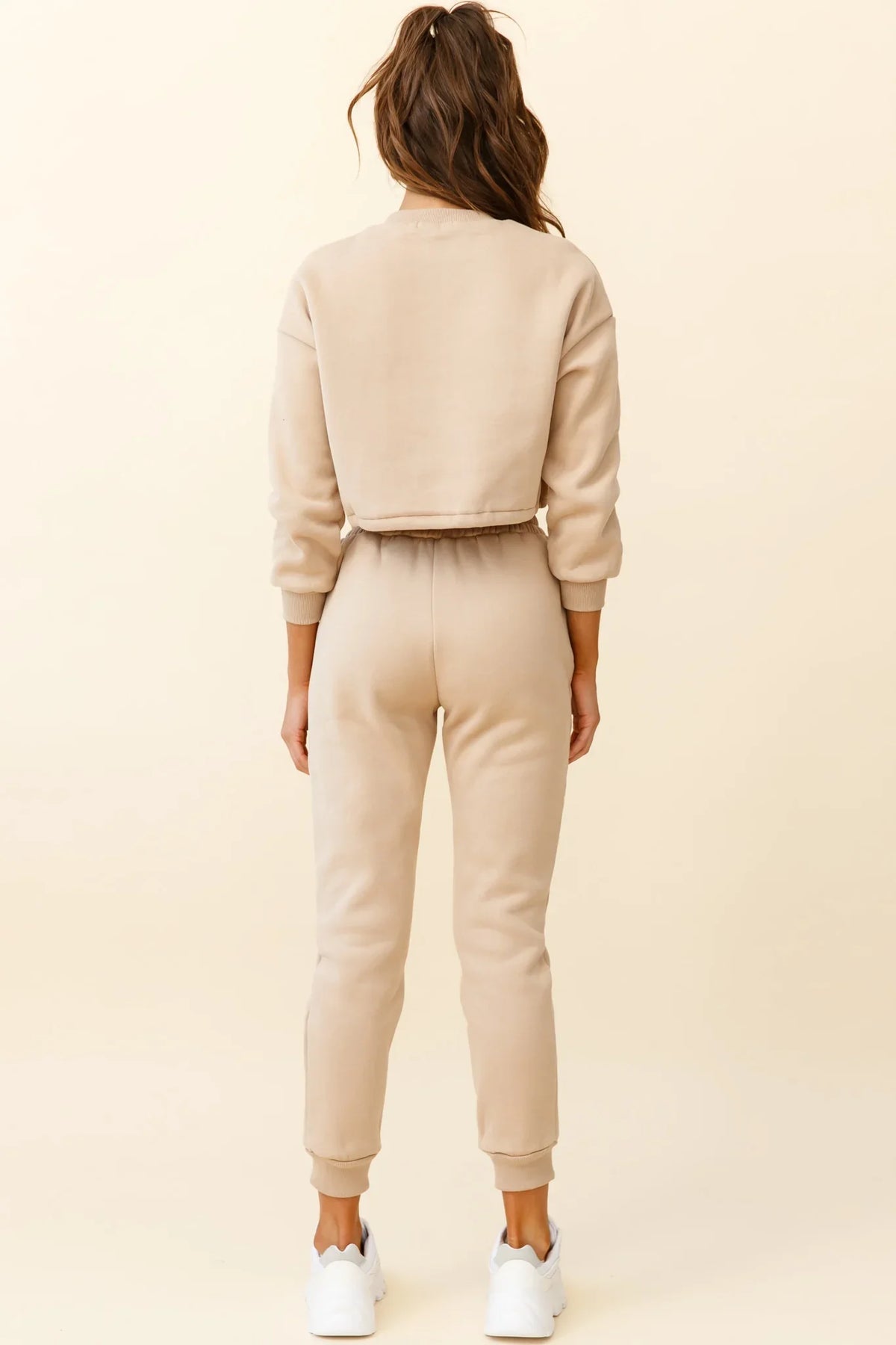 Monterey Long Sleeve Pull String Sweater Tan