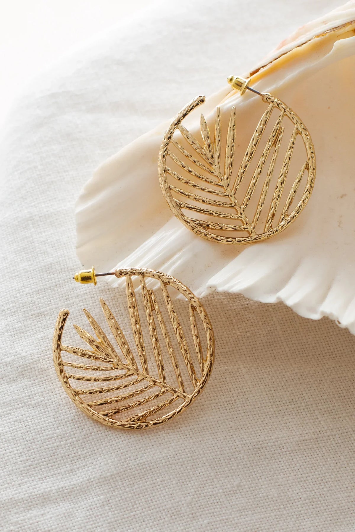 Island Breeze Hoop Earrings Gold