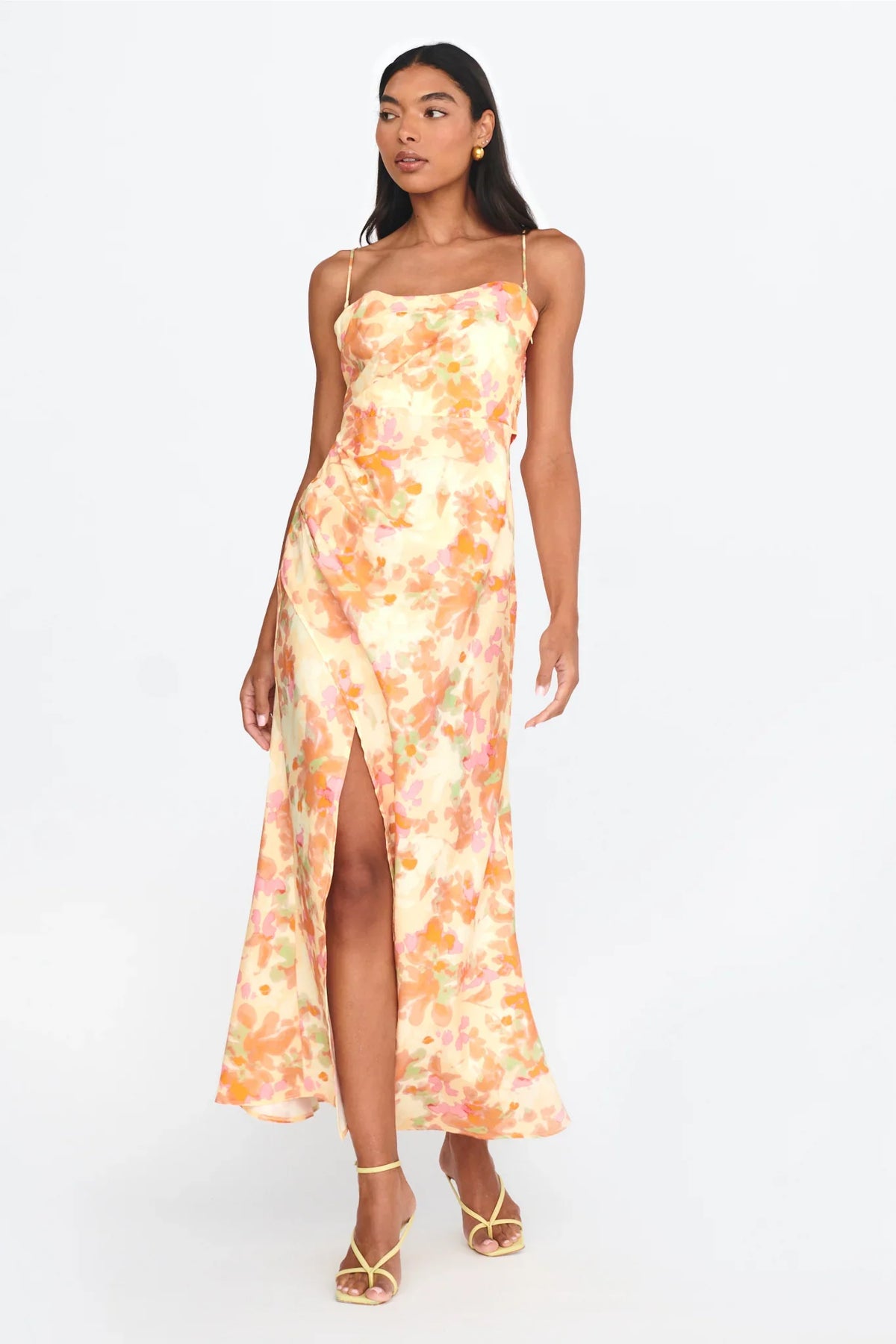 Marianna Twist Back Maxi Dress Orange