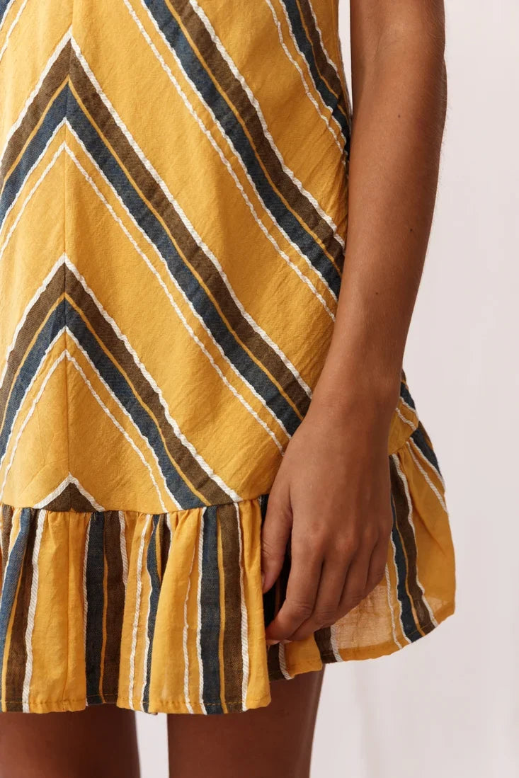 Beni Cami Strap Shift Dress Mustard