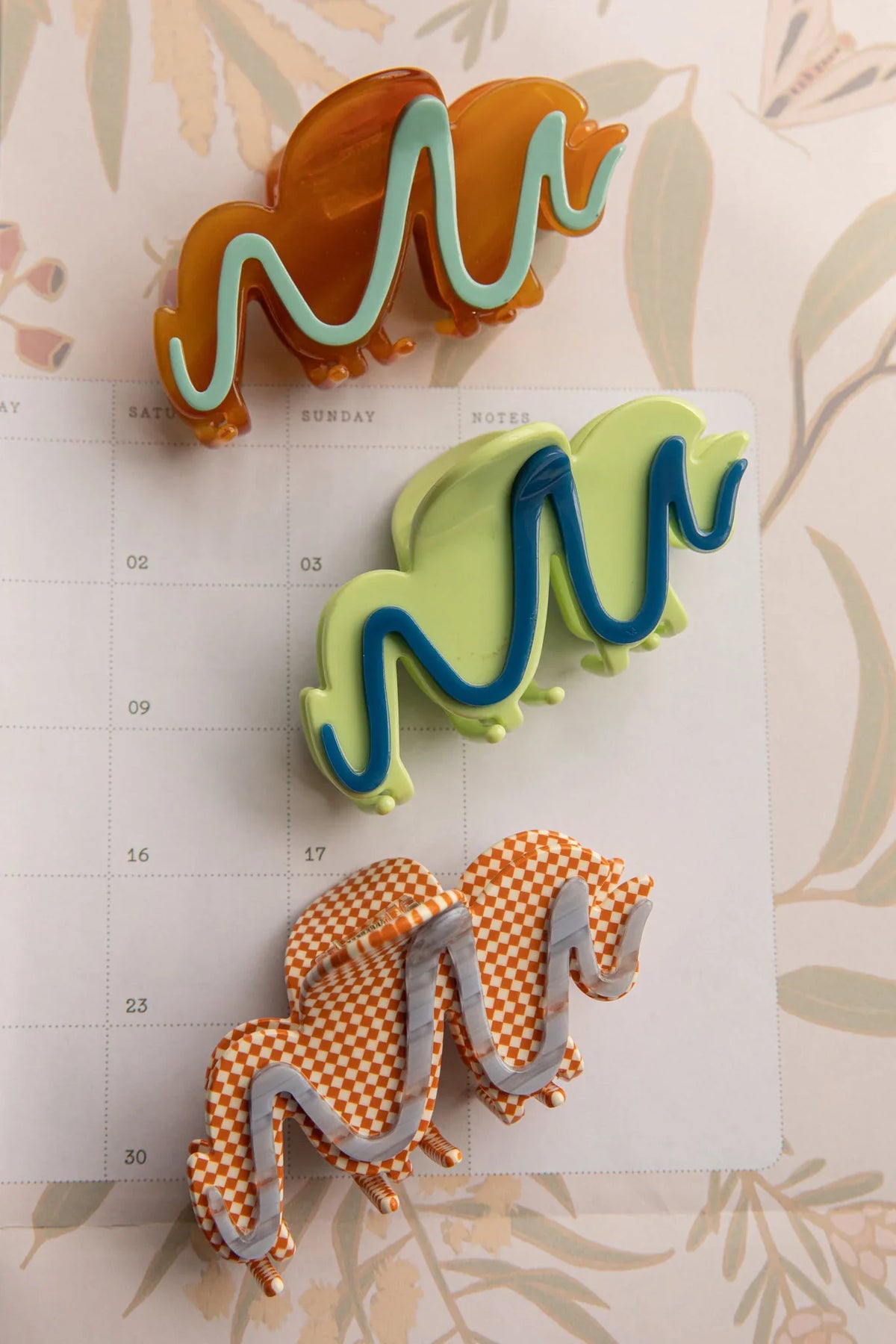 Cloudy Hair Clip Green