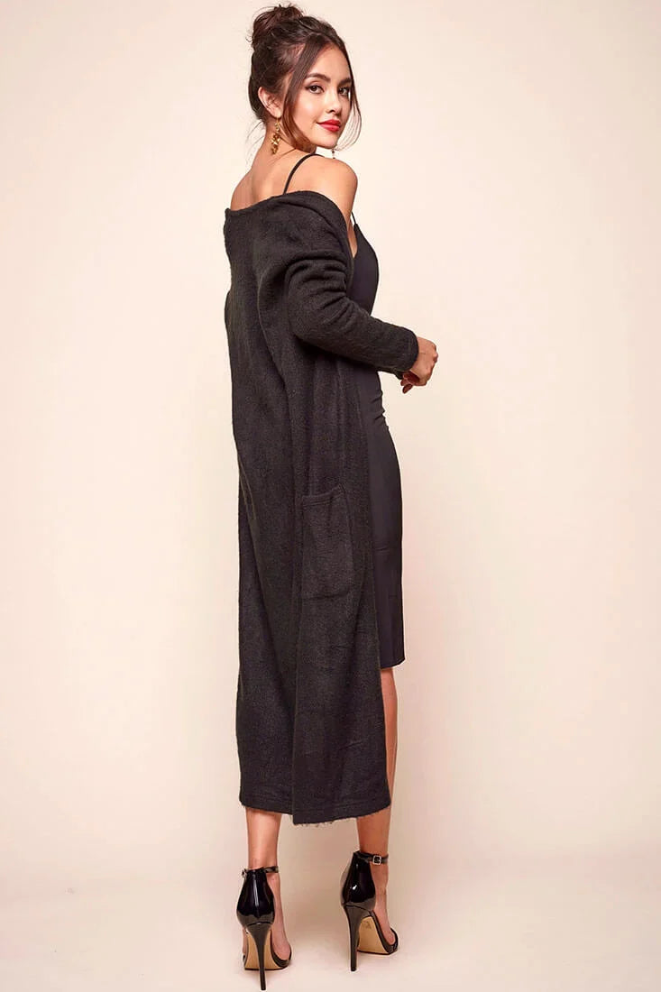 Brookhaven Cafe Long Sleeved Cardigan Black