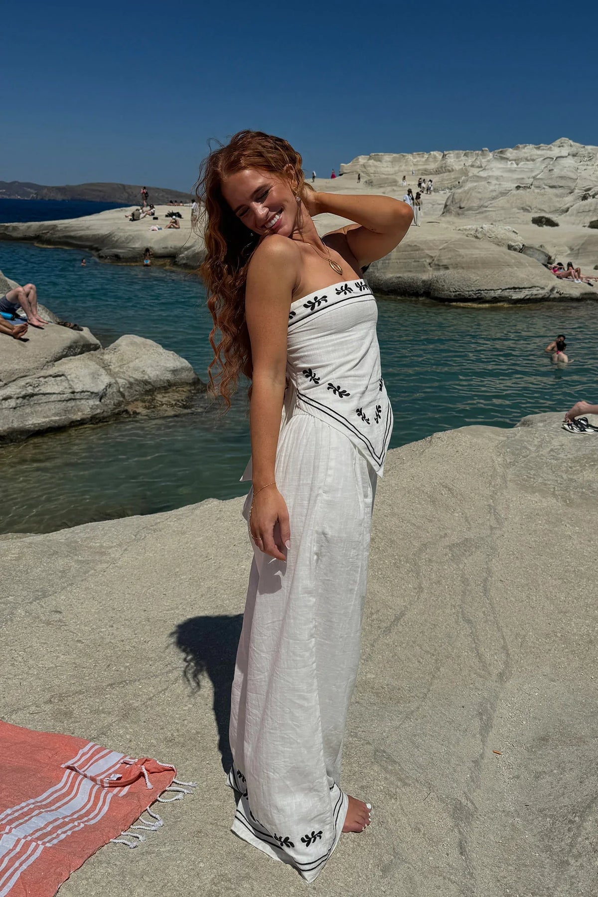 Sought After Wide-Leg Pocket Pants Off White