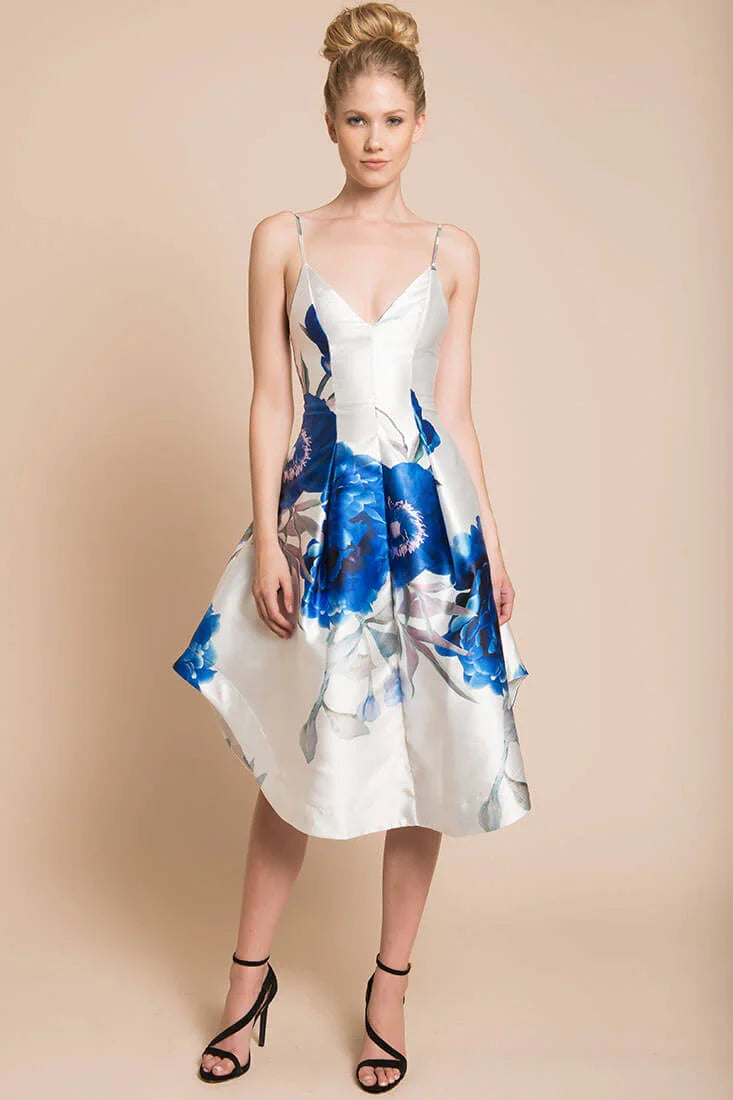 Ingrid Floral Dress Blue