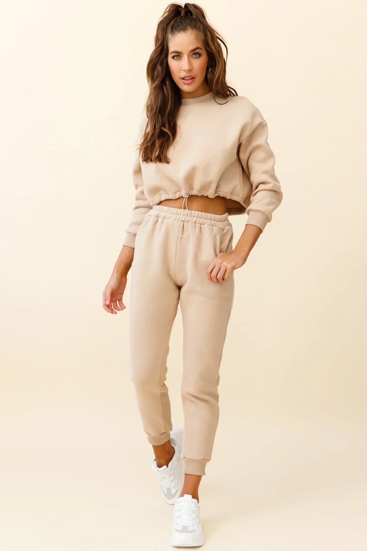 Monterey Elasticated Waist Jogger Pants Tan