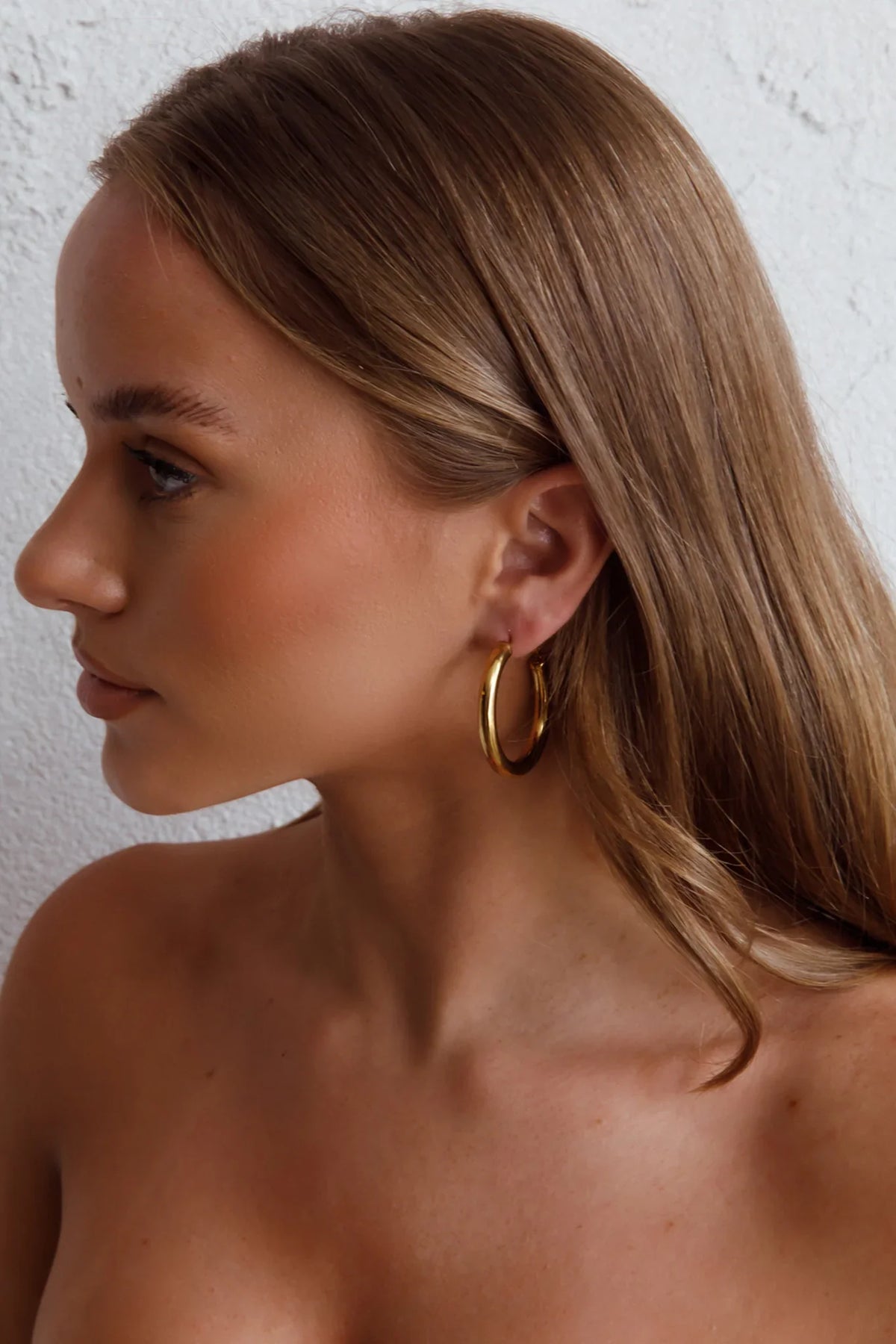 Medusa Hoop Earrings Gold