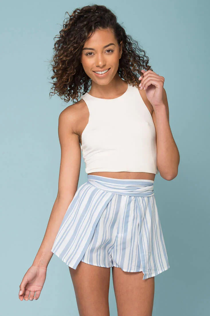 Sariyah Stripe Skort Shorts Blue