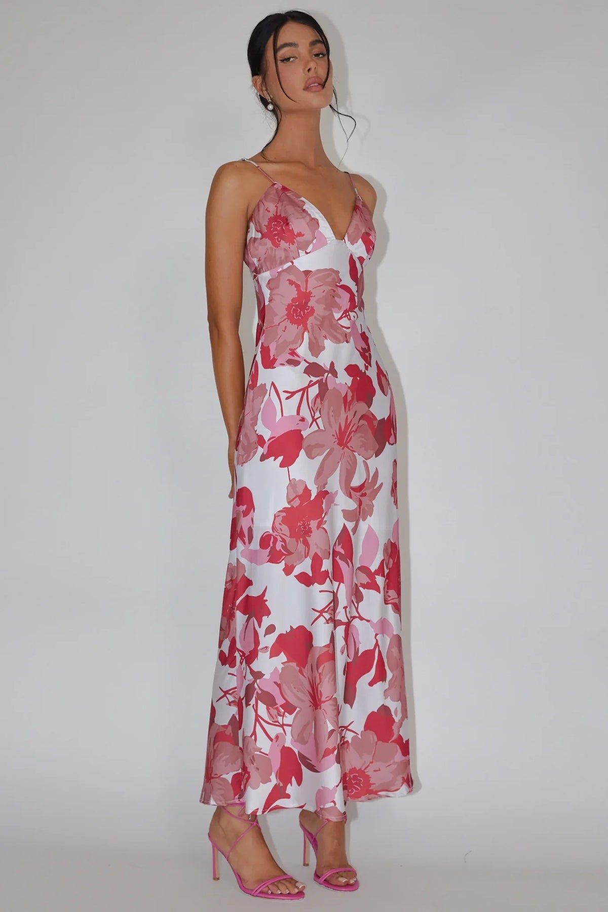 Egypt Cami Strap Maxi Dress Print Pink