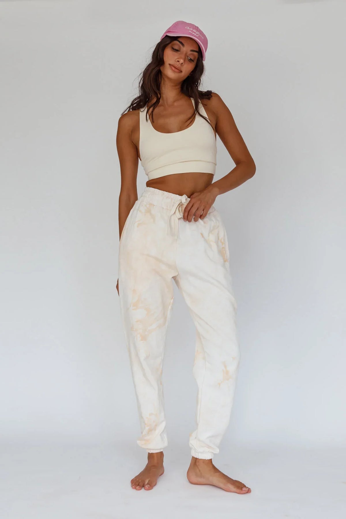 Serene Racerback Crop Top Sand