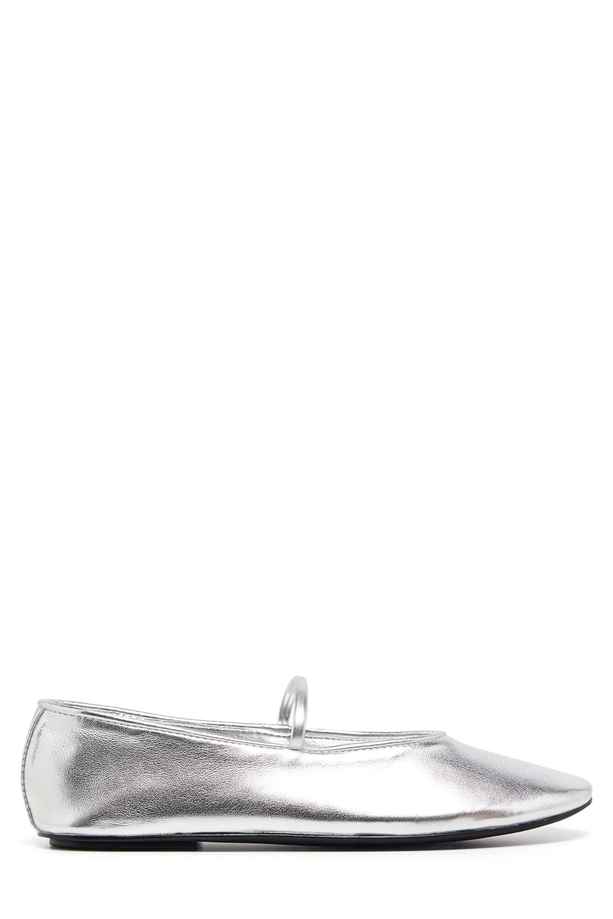 THERAPY Moncherri Ballet Flat Silver Smooth