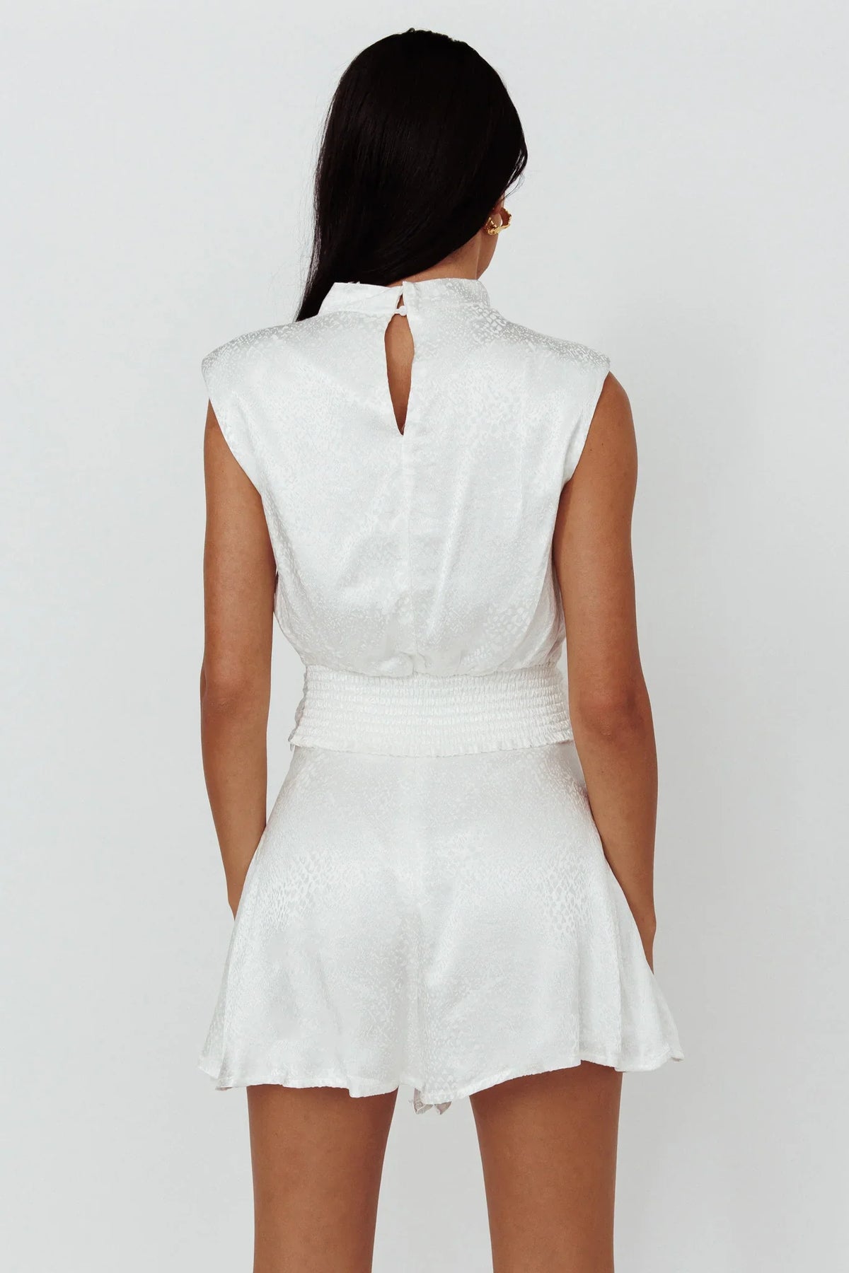 Cruising Twist Waist Top White