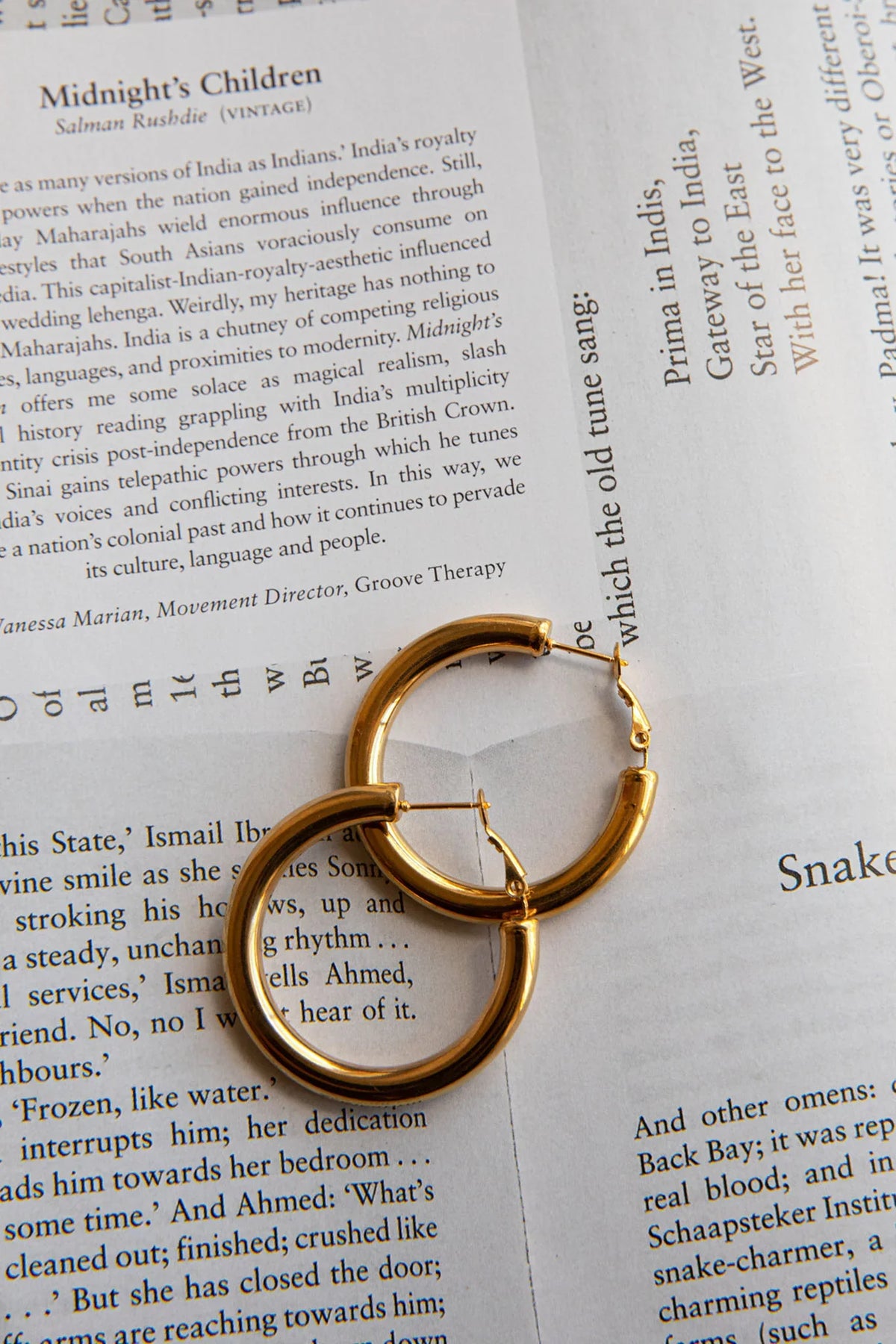 Medusa Hoop Earrings Gold