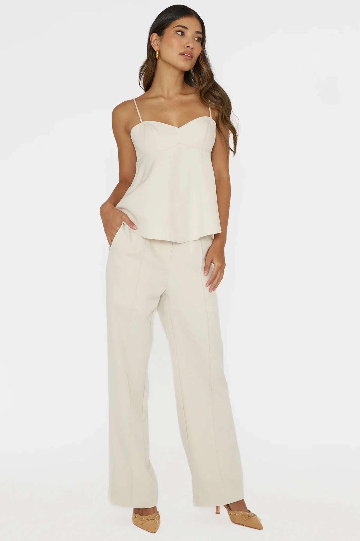 Mistie Cami Strap Top Bone